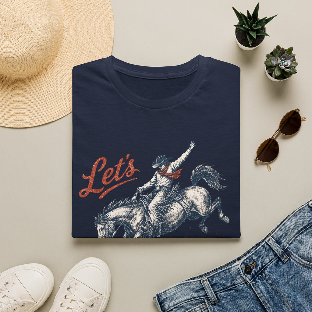 Let's Rodeo T‑Shirt — Vintage Bucking Bronco Western Graphic Tee