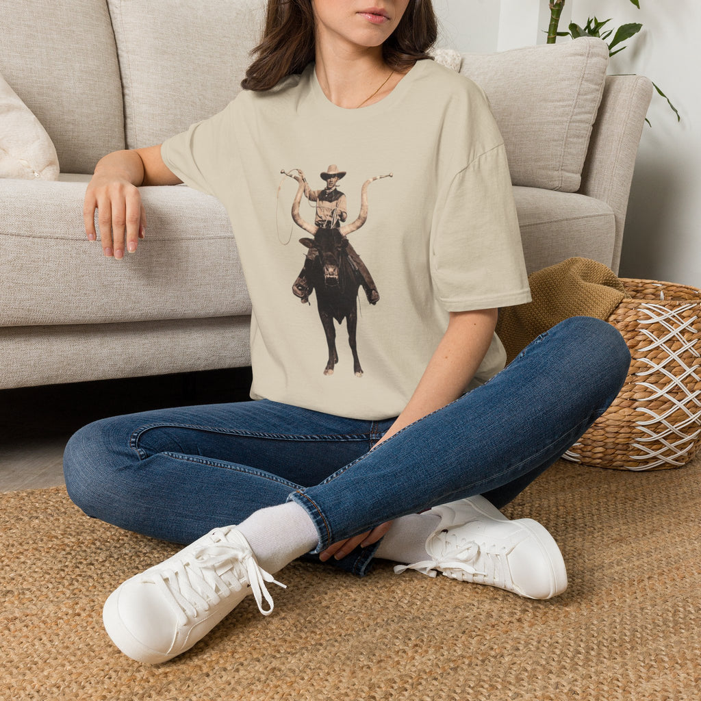 Cowboy Bull Rider T‑Shirt — Vintage Western Rodeo Graphic