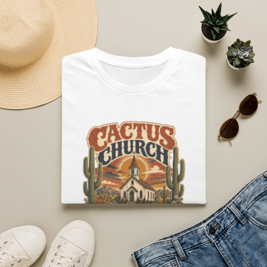 Cactus Church T-Shirt — Desert Vintage Faith Graphic Tee