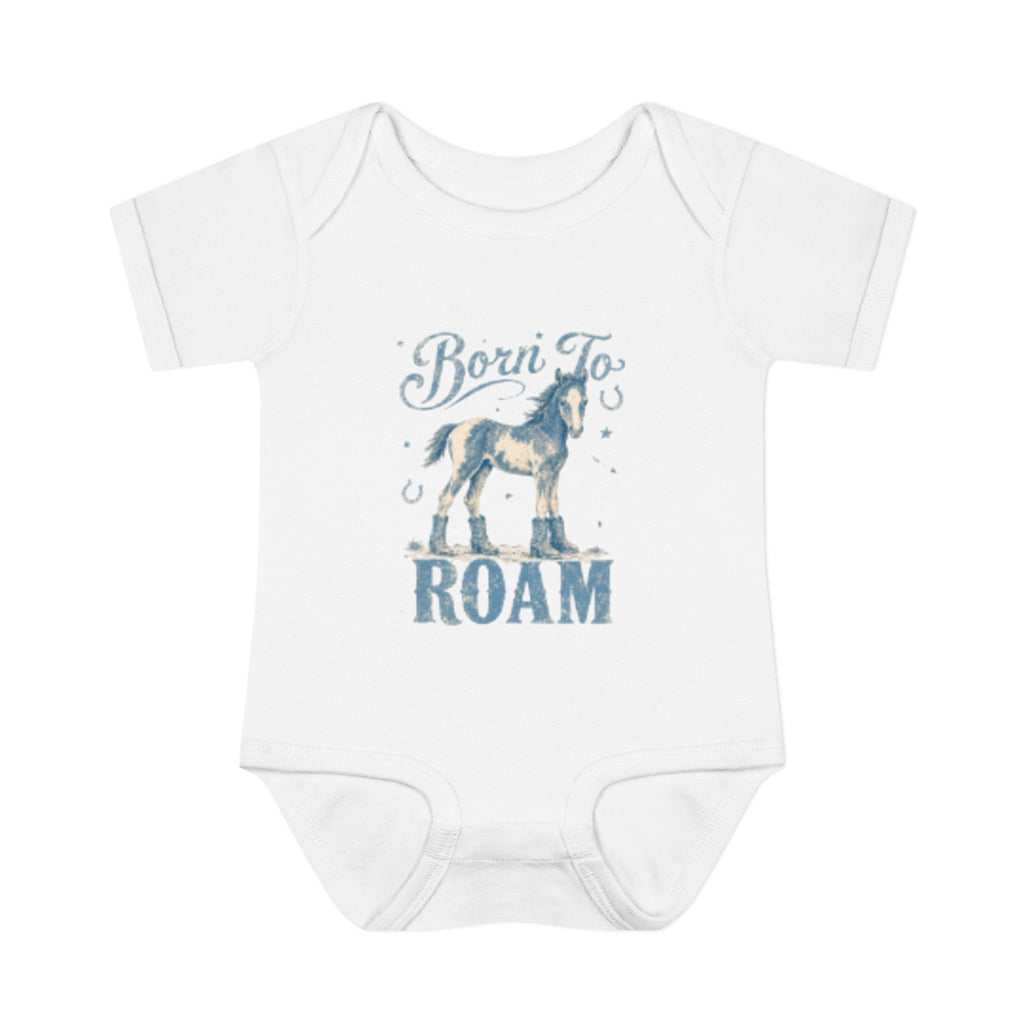 "Born to Roam" Horse Graphic Infant Onesie