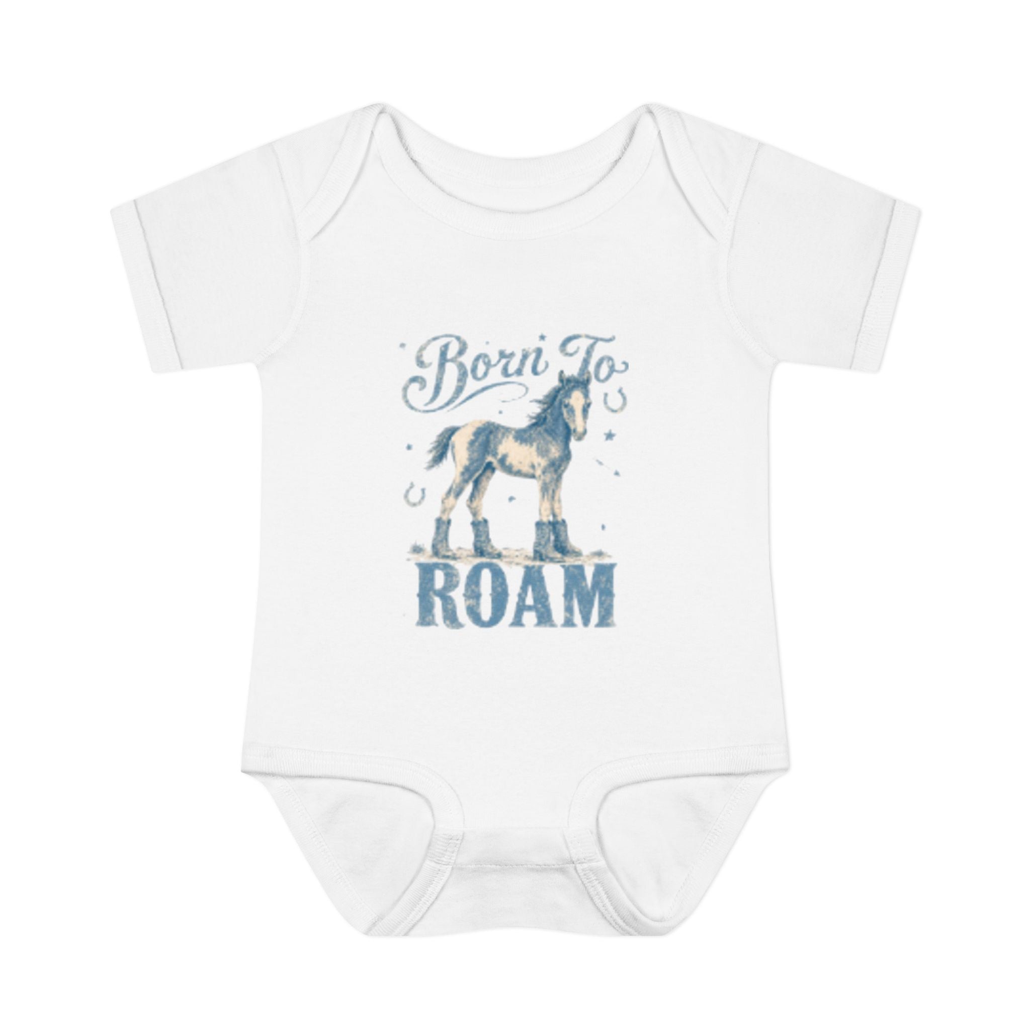 "Born to Roam" Horse Graphic Infant Onesie