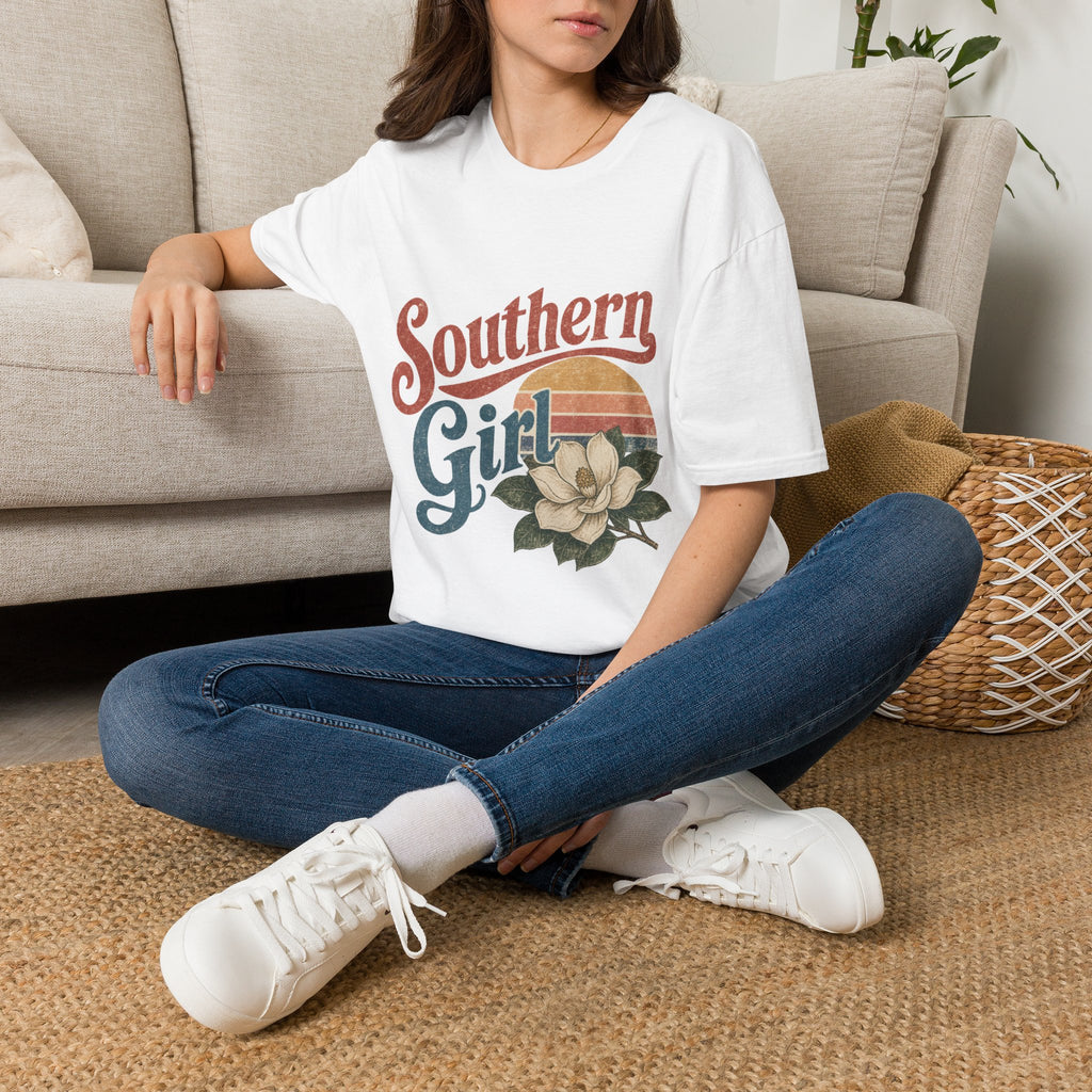 Southern Girl T-Shirt — Vintage Retro Magnolia Tee