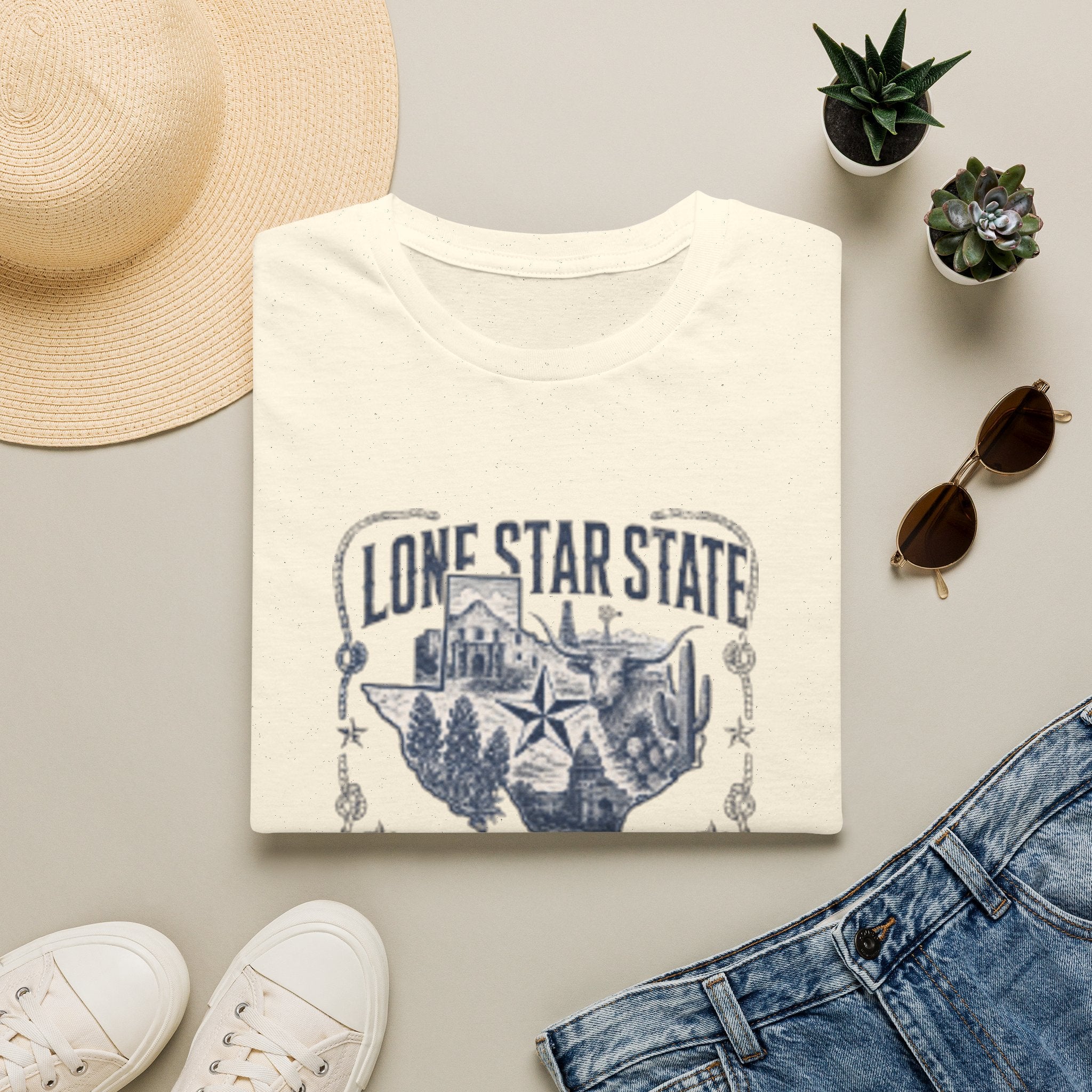 Lone Star State Texas T-Shirt — Vintage Texas Map & Emblem Tee