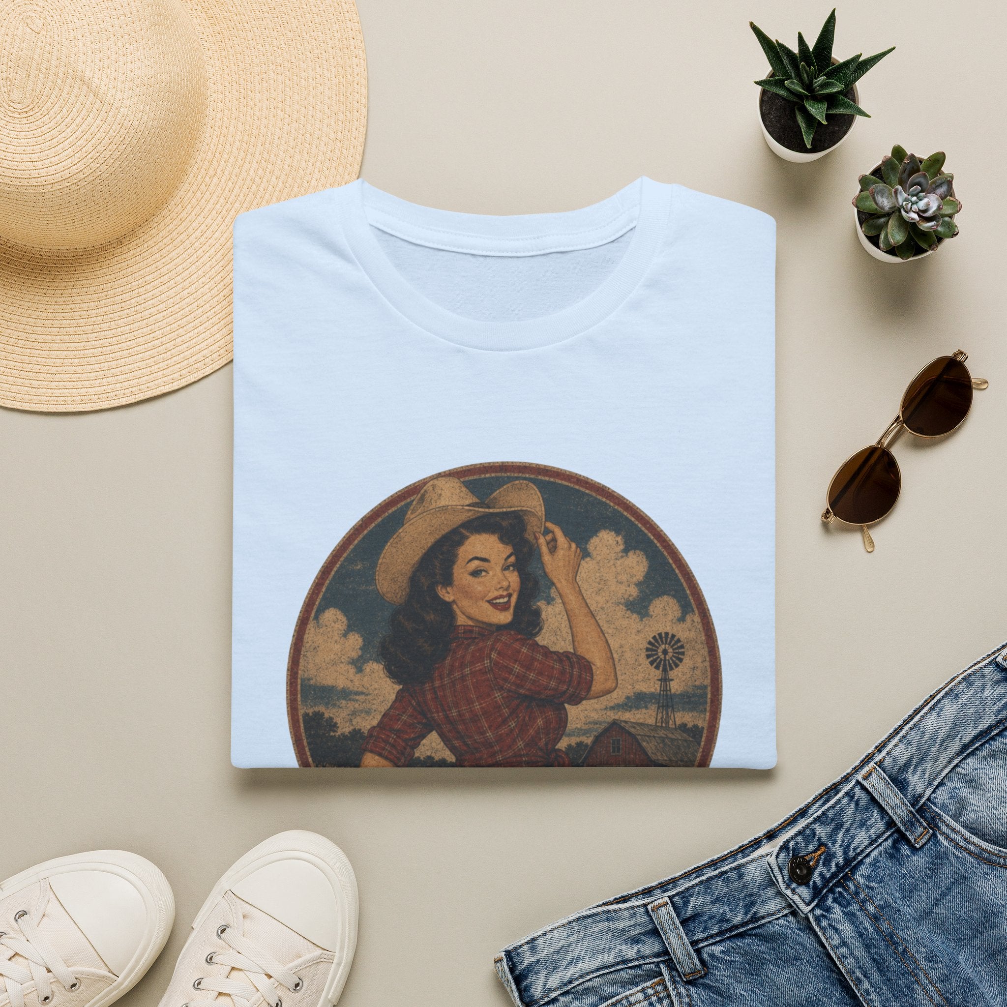 Country Girl T-Shirt — Vintage Cowgirl Graphic Tee