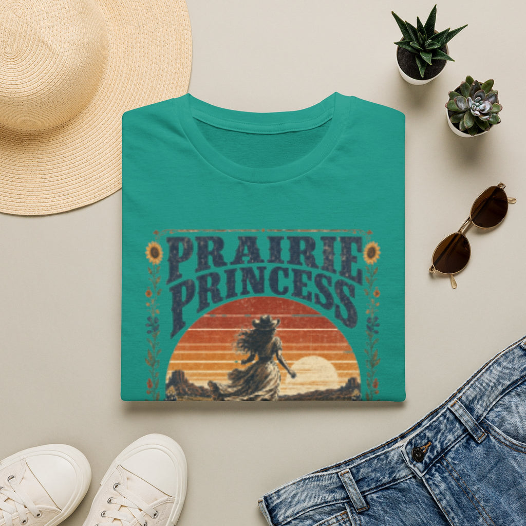 Prairie Princess T-Shirt — Vintage Sunset Cowgirl Tee