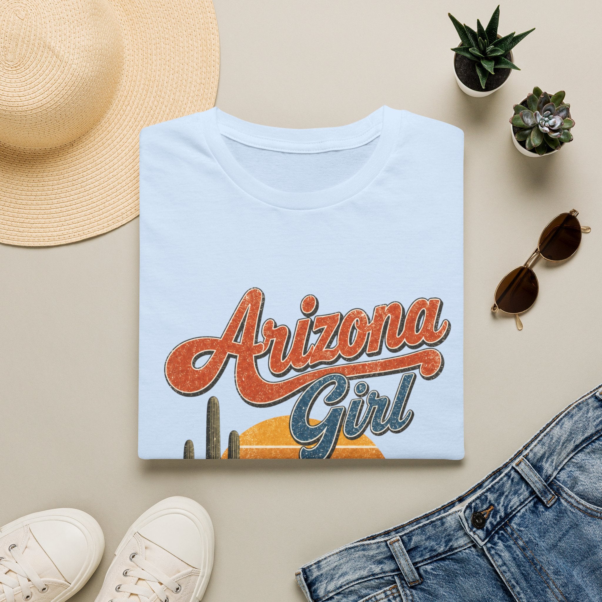 Arizona Girl T-Shirt — Retro Desert Cactus Graphic Tee