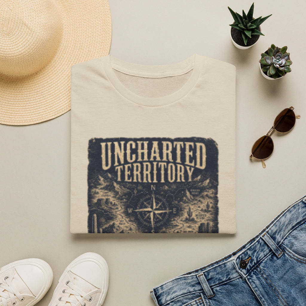 Uncharted Territory Compass Graphic T-Shirt — Adventure Explorer Tee