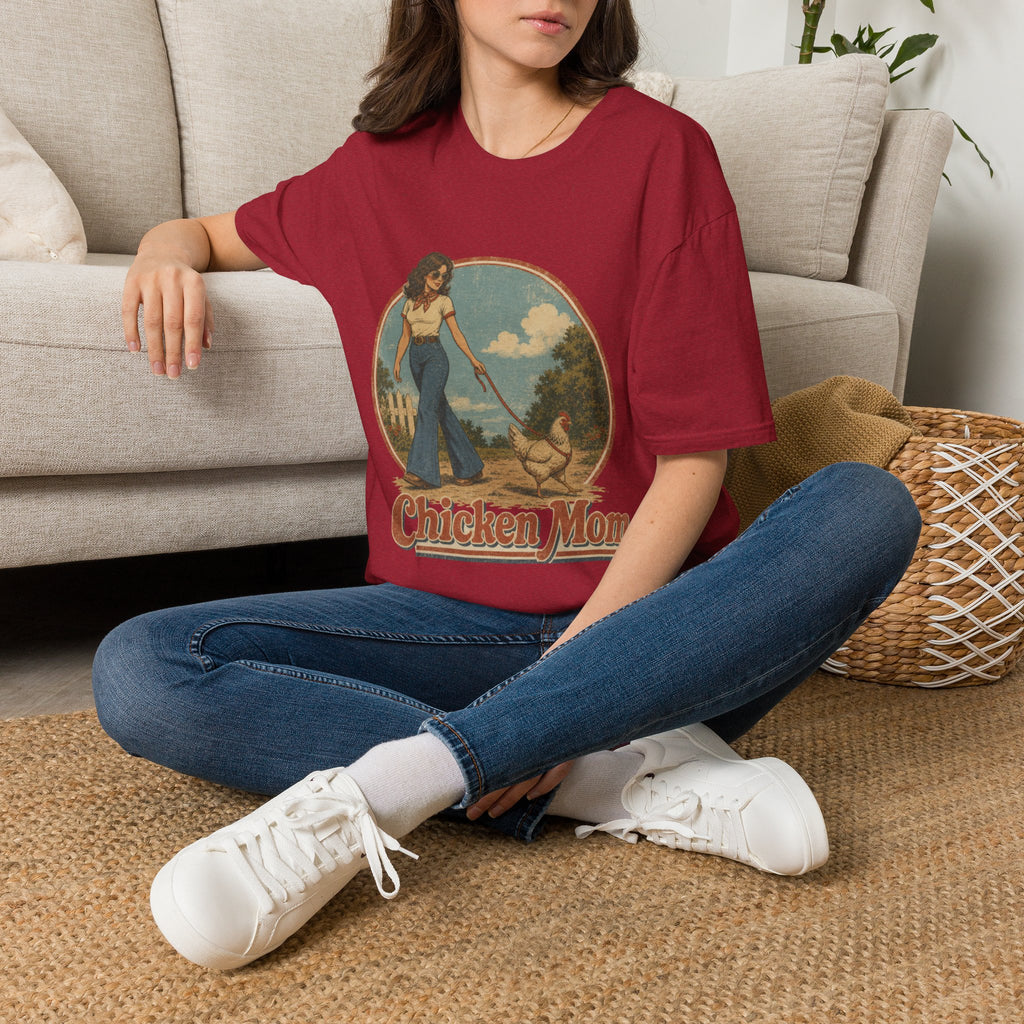Chicken Mom T-Shirt — Vintage Farmwife Graphic Tee