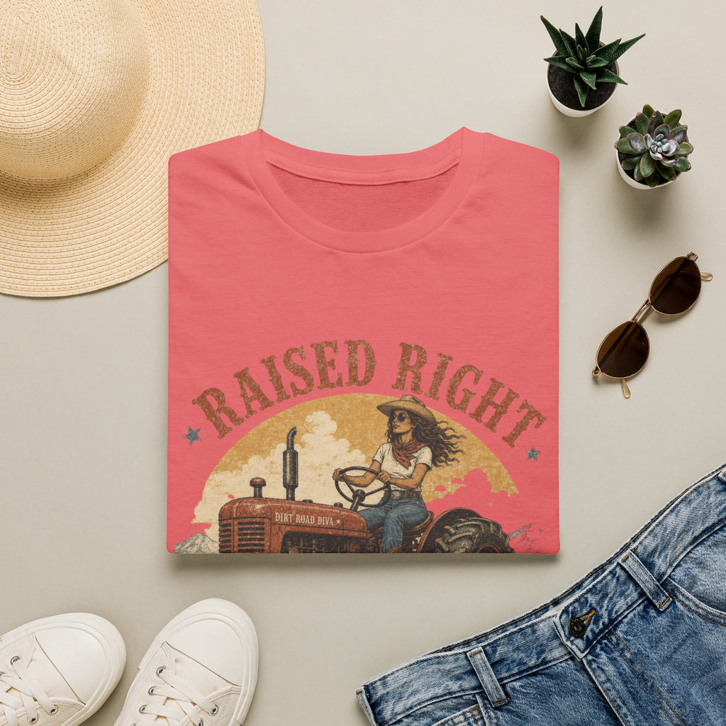 Raised Right Raised Wild Tractor T-Shirt — Vintage Country Farm Graphic Tee