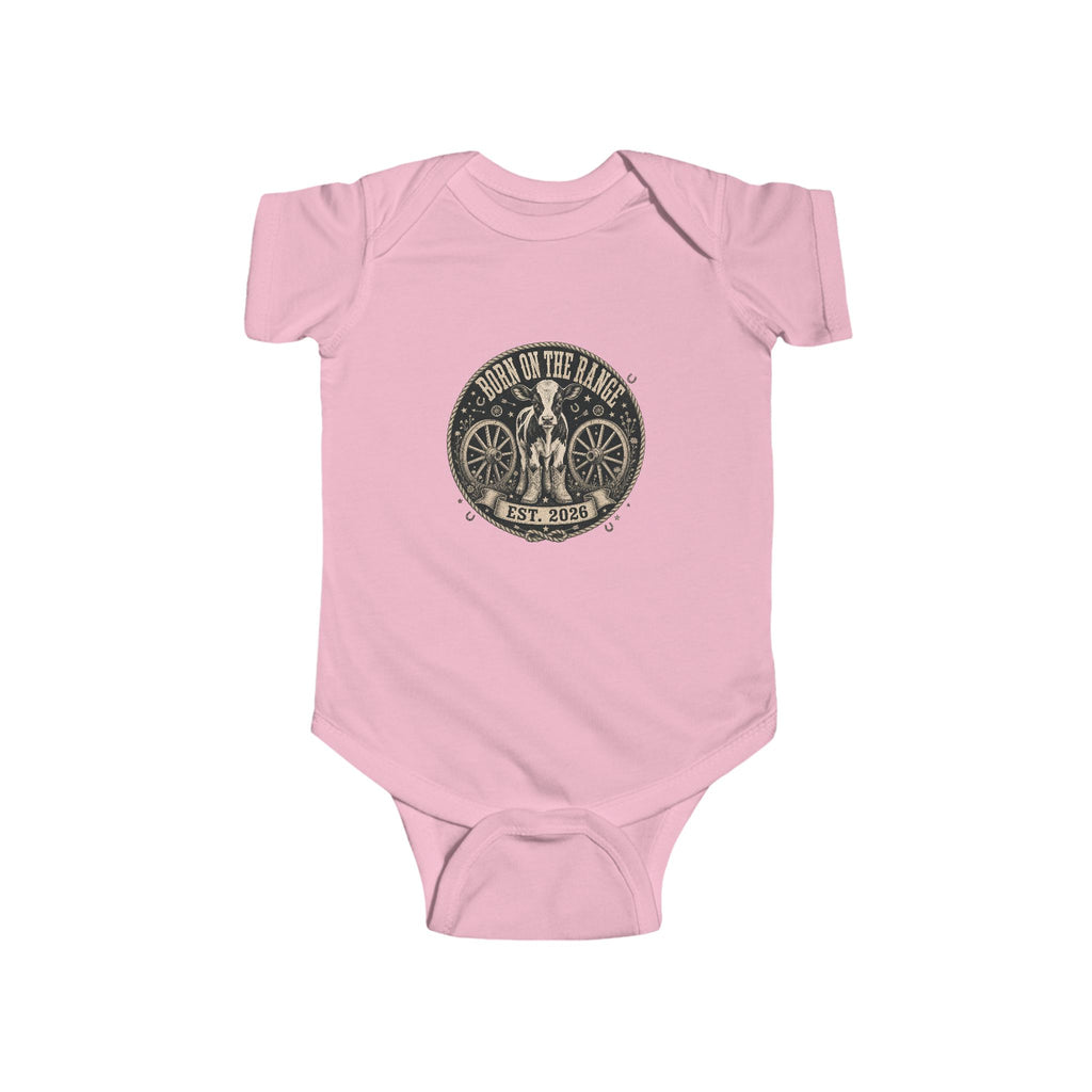 Infant Bodysuit - "Born to Roll" Vintage Bicycle Logo Baby Onesie
