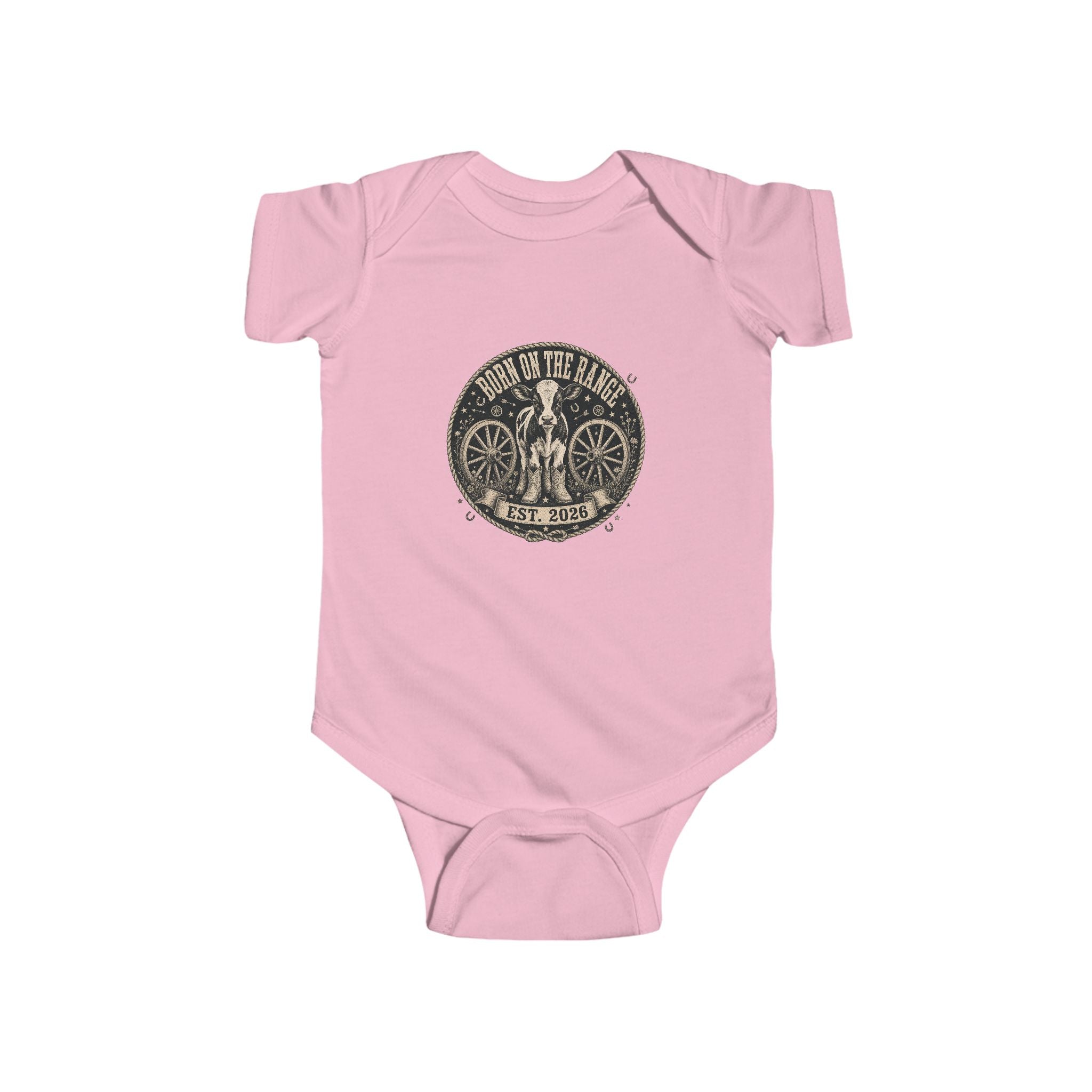 Infant Bodysuit - "Born to Roll" Vintage Bicycle Logo Baby Onesie