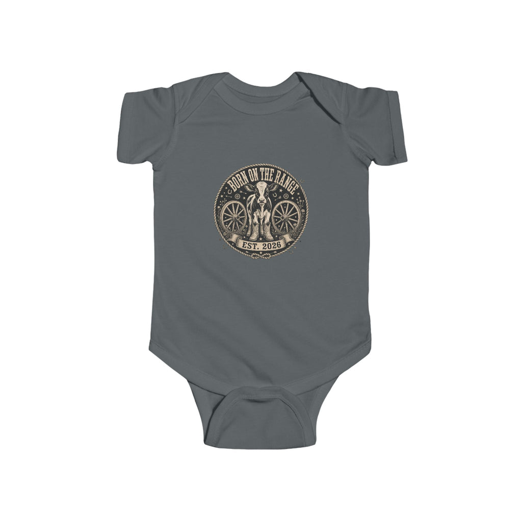 Infant Bodysuit - "Born to Roll" Vintage Bicycle Logo Baby Onesie
