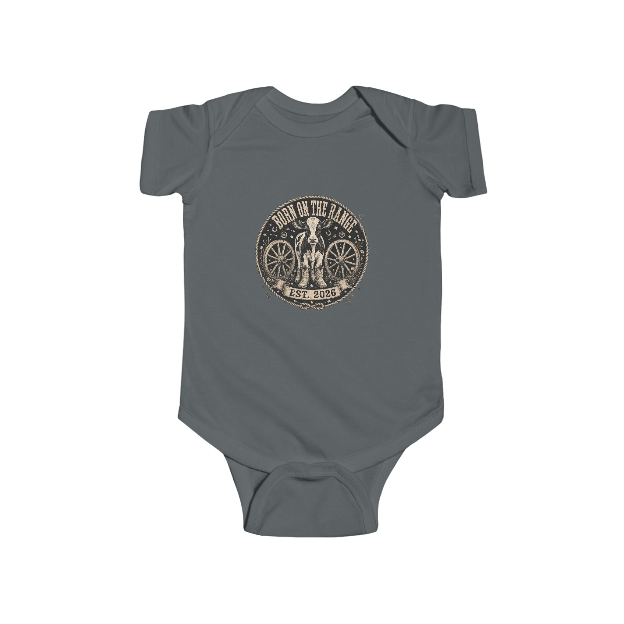 Infant Bodysuit - "Born to Roll" Vintage Bicycle Logo Baby Onesie