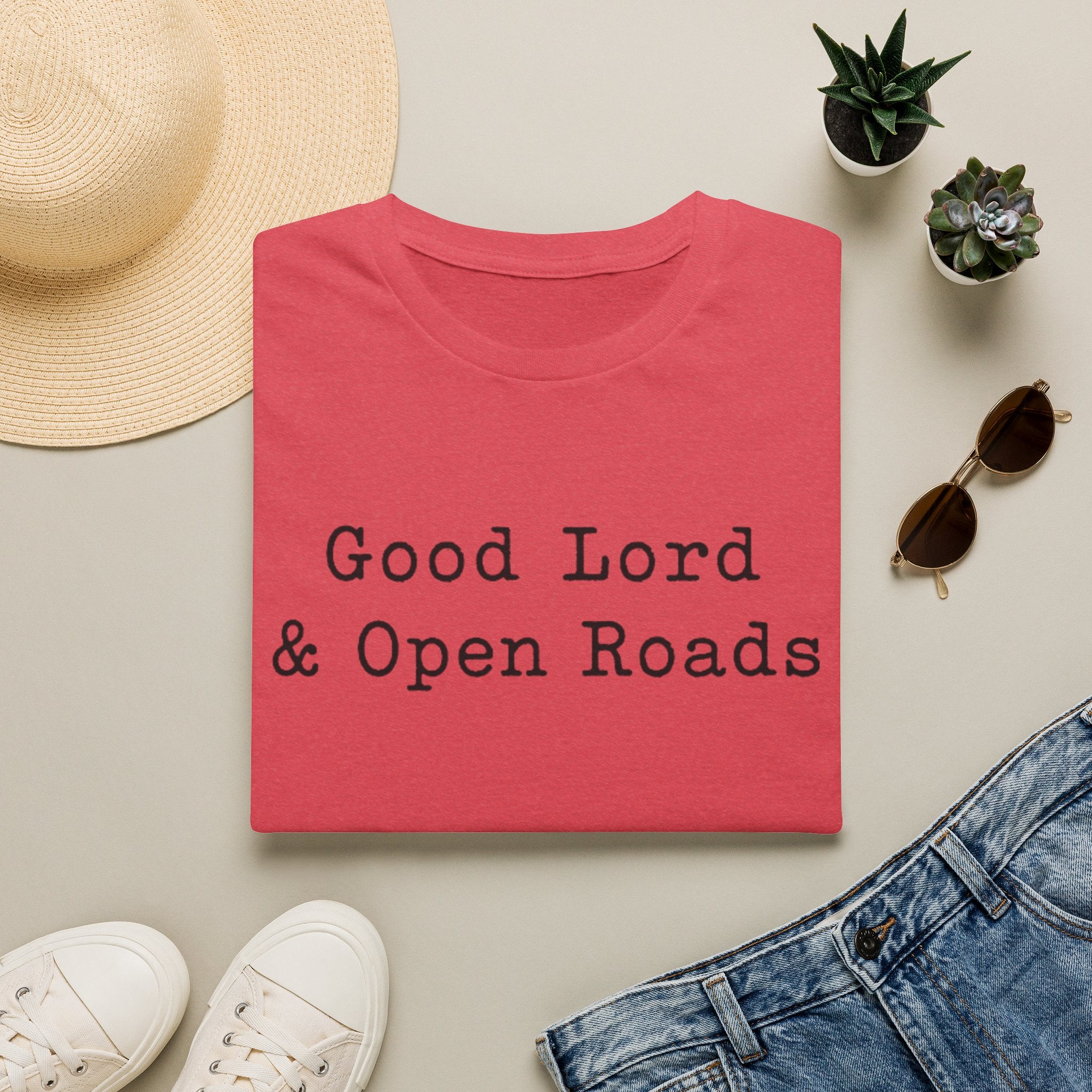 Good Lord & Open Roads T‑Shirt — Cozy Travel & Faith Graphic Tee