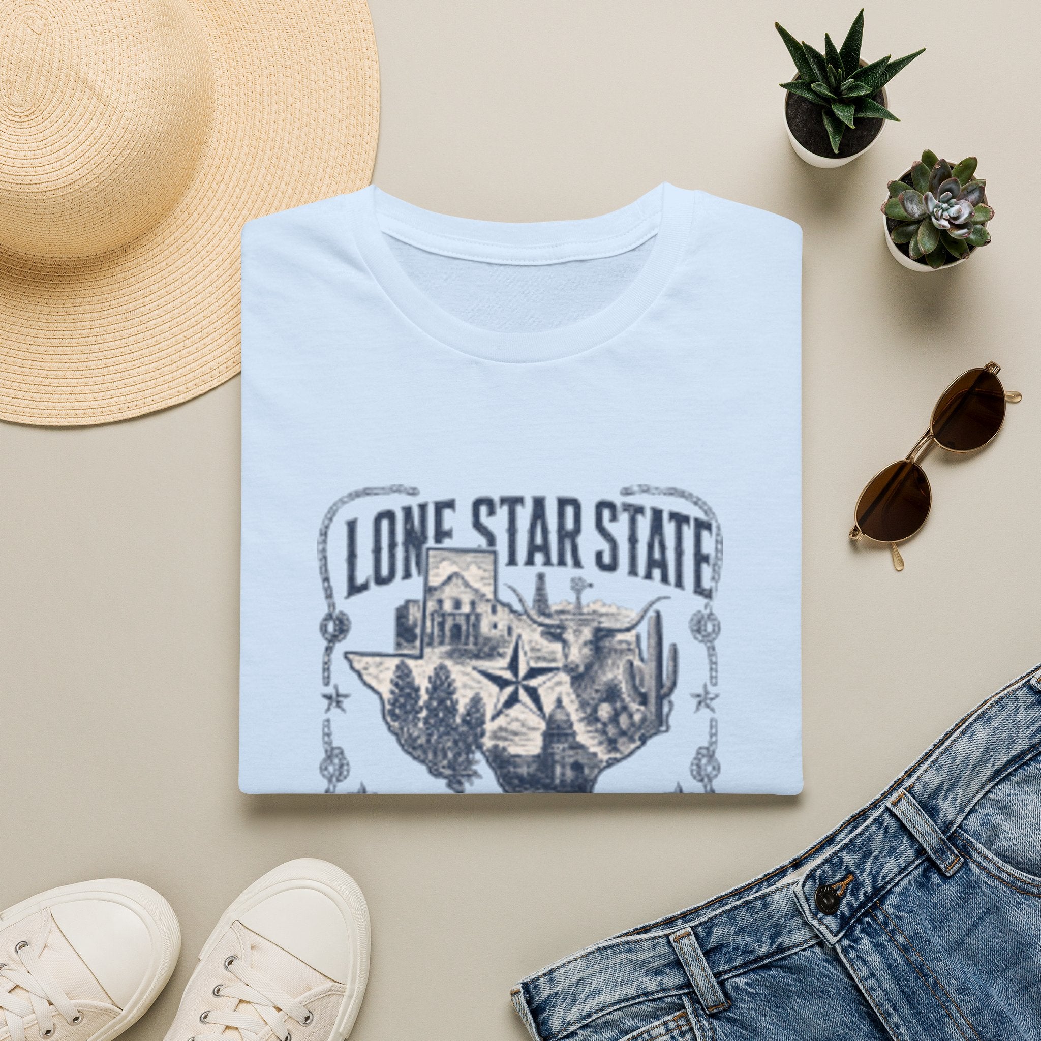 Lone Star State Texas T-Shirt — Vintage Texas Map & Emblem Tee