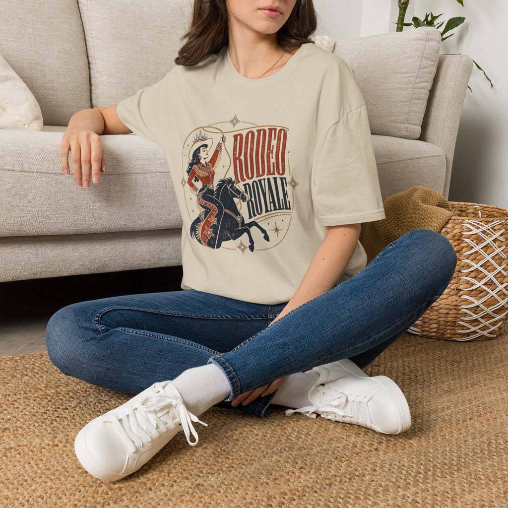 Rodeo Royale Graphic T-Shirt — Western Cowgirl Horse Logo