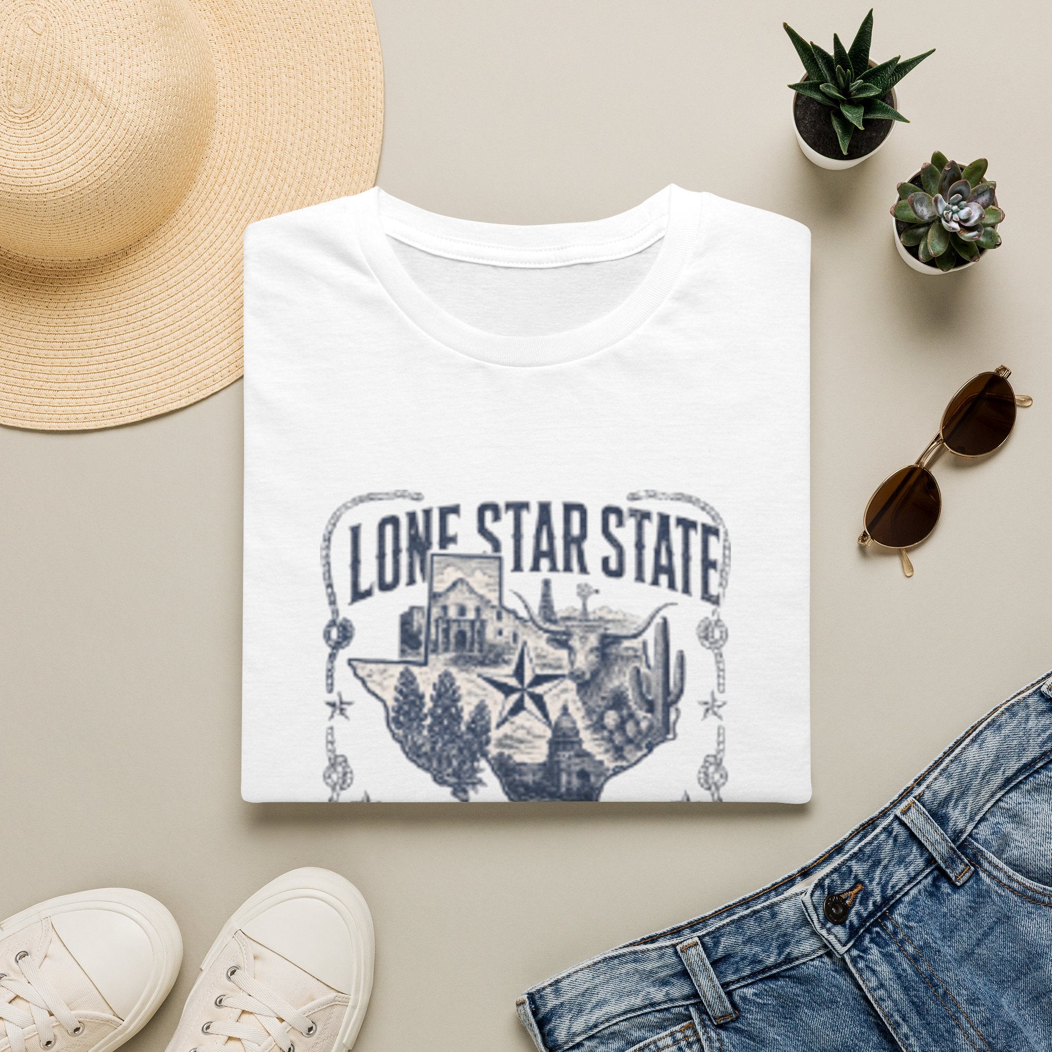 Lone Star State Texas T-Shirt — Vintage Texas Map & Emblem Tee