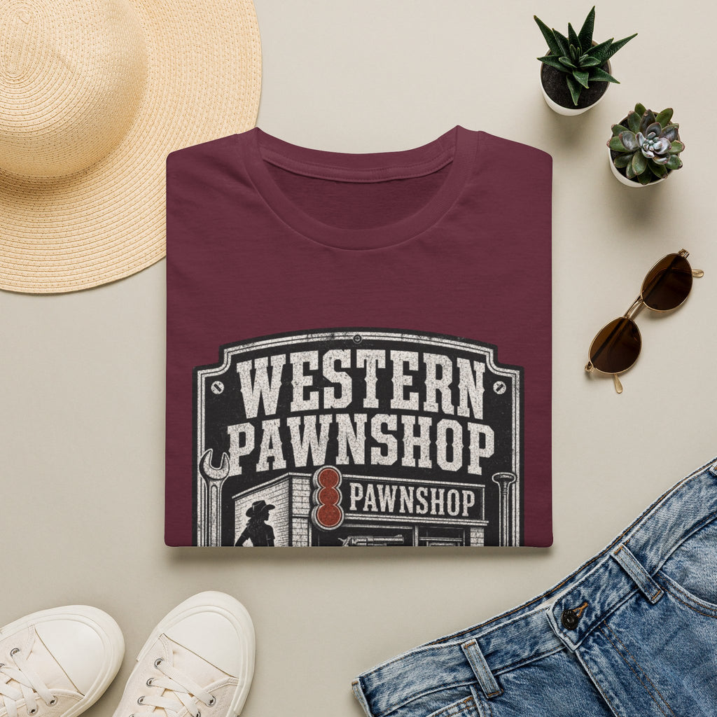 Western Pawnshop T-Shirt — Vintage Wild West Pawnshop Graphic Tee