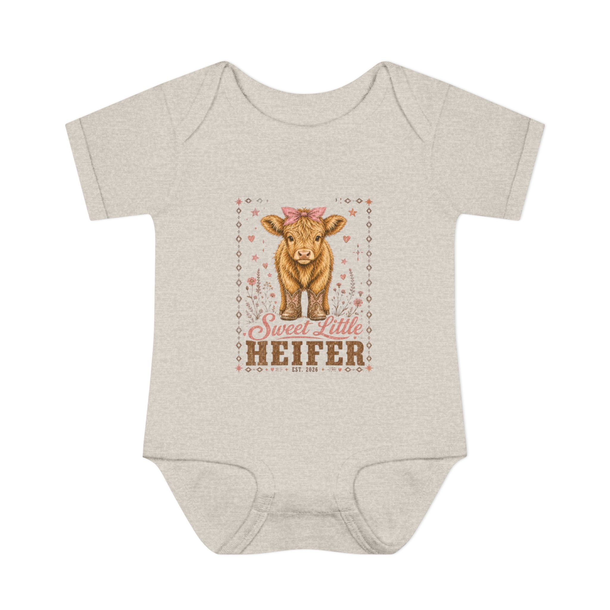 "Sweet Little Heifer" Cow Infant Onesie