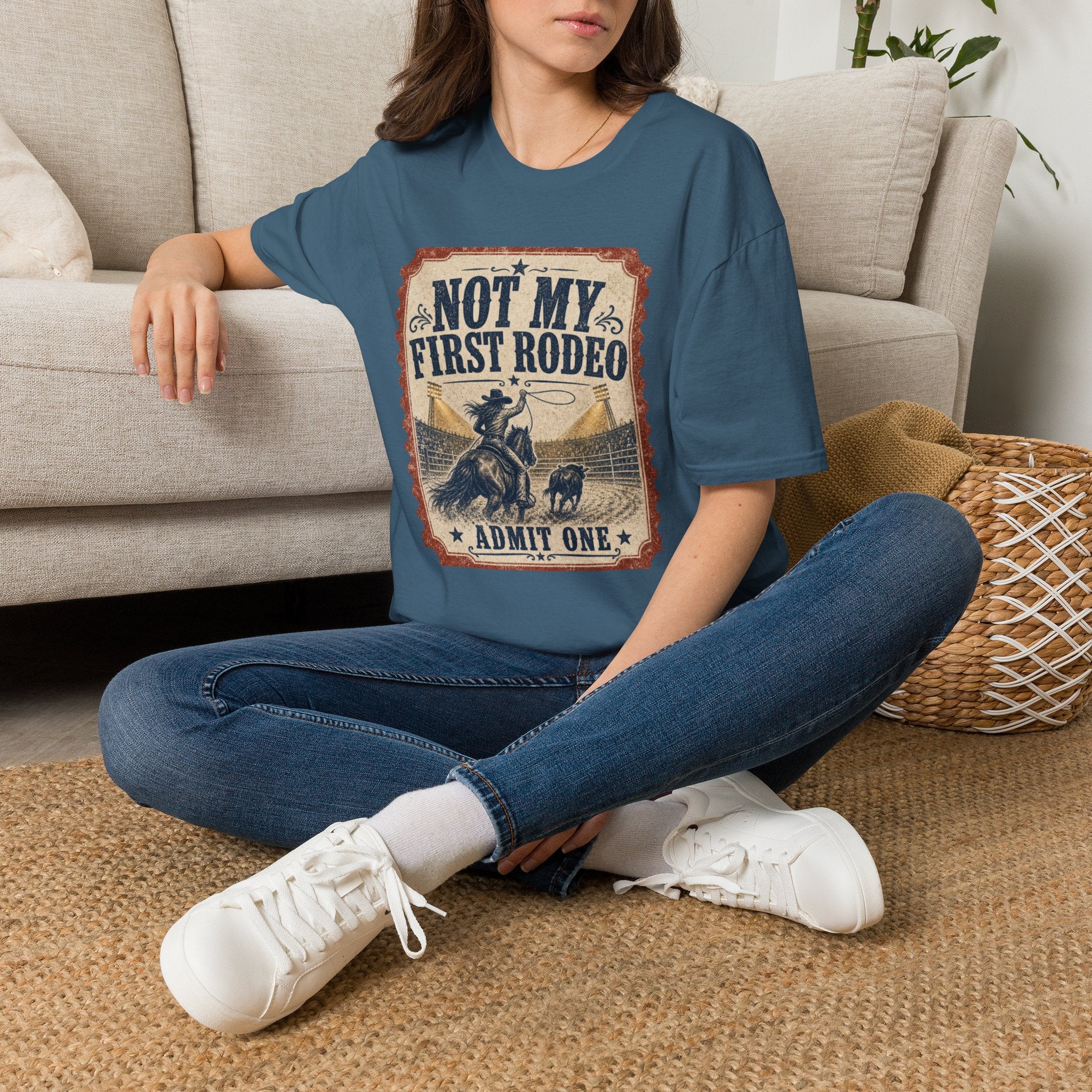 Not My First Rodeo T-Shirt — Vintage Western Rodeo Tee
