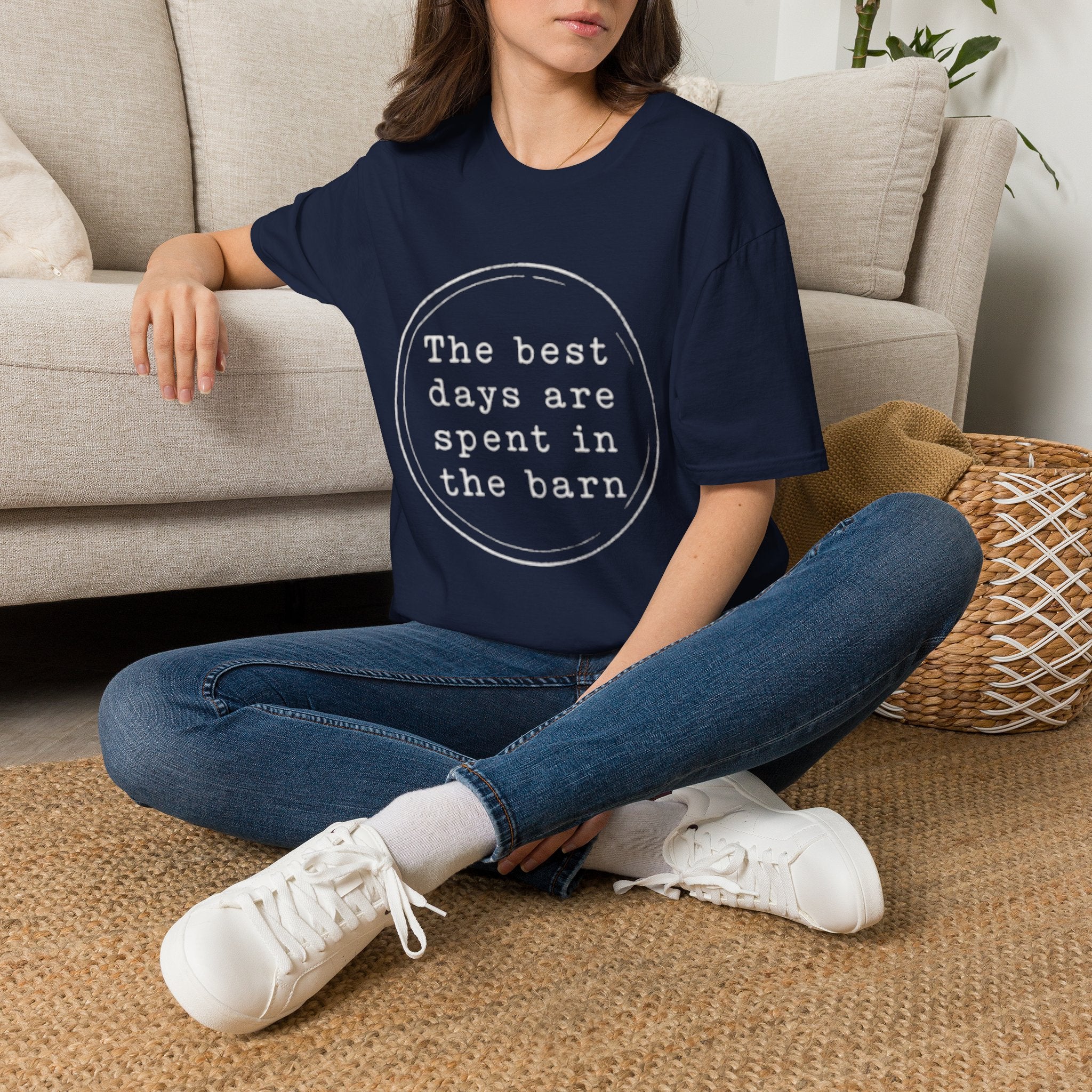 Barn Life T‑Shirt – “The Best Days Are Spent in the Barn” Rustic Farm Tee