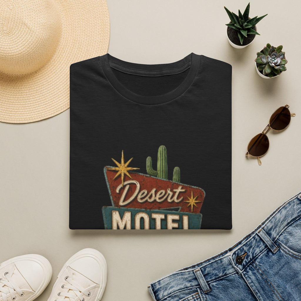Desert Motel T‑Shirt — Retro Route 66 Desert Sign Tee