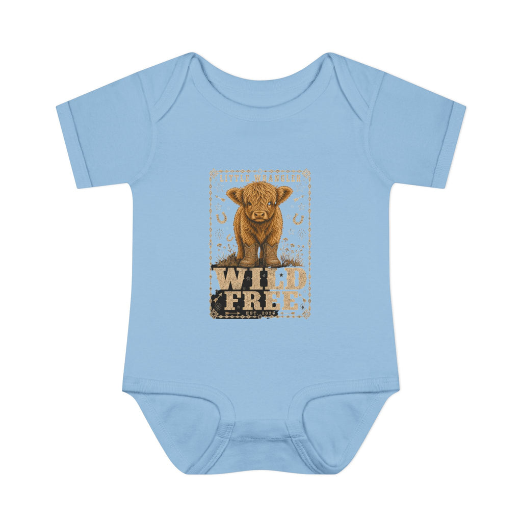 "Wild & Free" Baby Highland Calf Infant Onesie