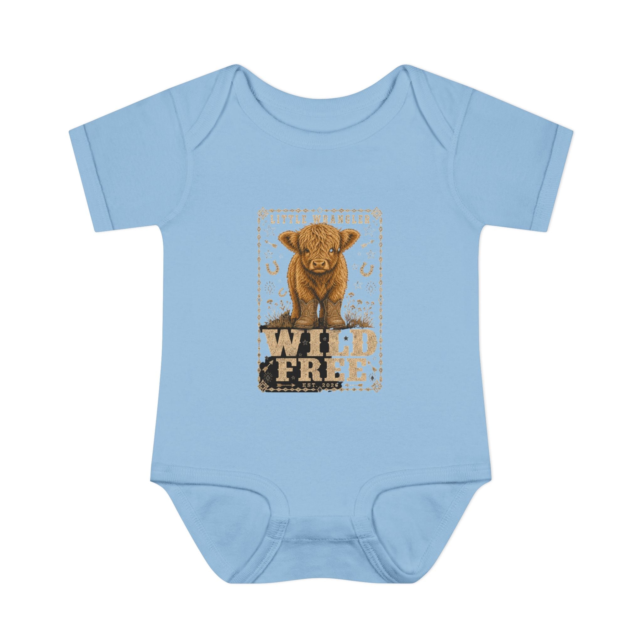 "Wild & Free" Baby Highland Calf Infant Onesie