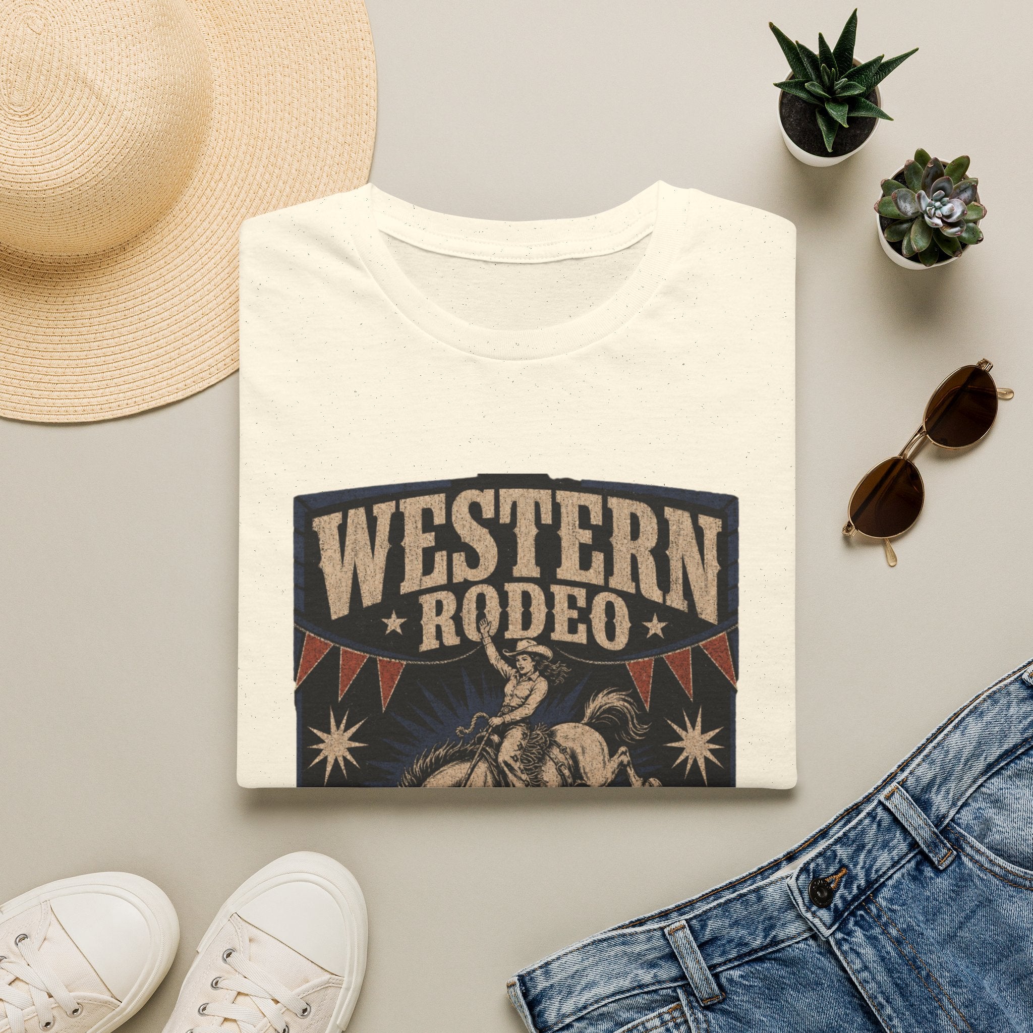 Western Rodeo T-Shirt — Cowboys & Cowgirls Welcome Vintage Graphic