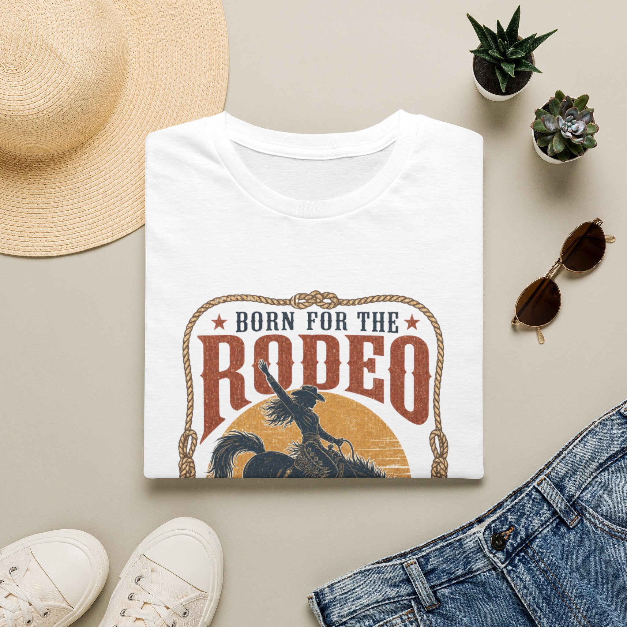 Born for the Rodeo T-Shirt — Western Bull Riding Graphic Tee