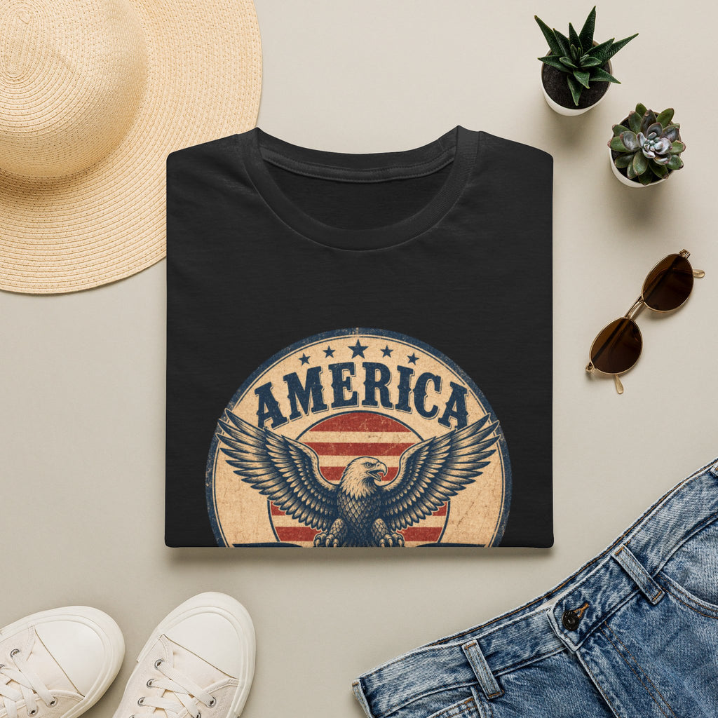 America 1776 Eagle T-Shirt — Vintage Patriotic Graphic Tee