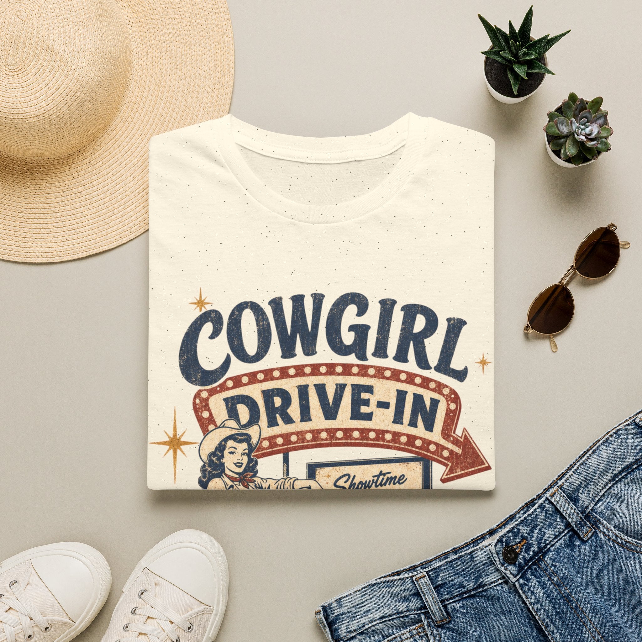 Cowgirl Drive-In Vintage Graphic T-Shirt