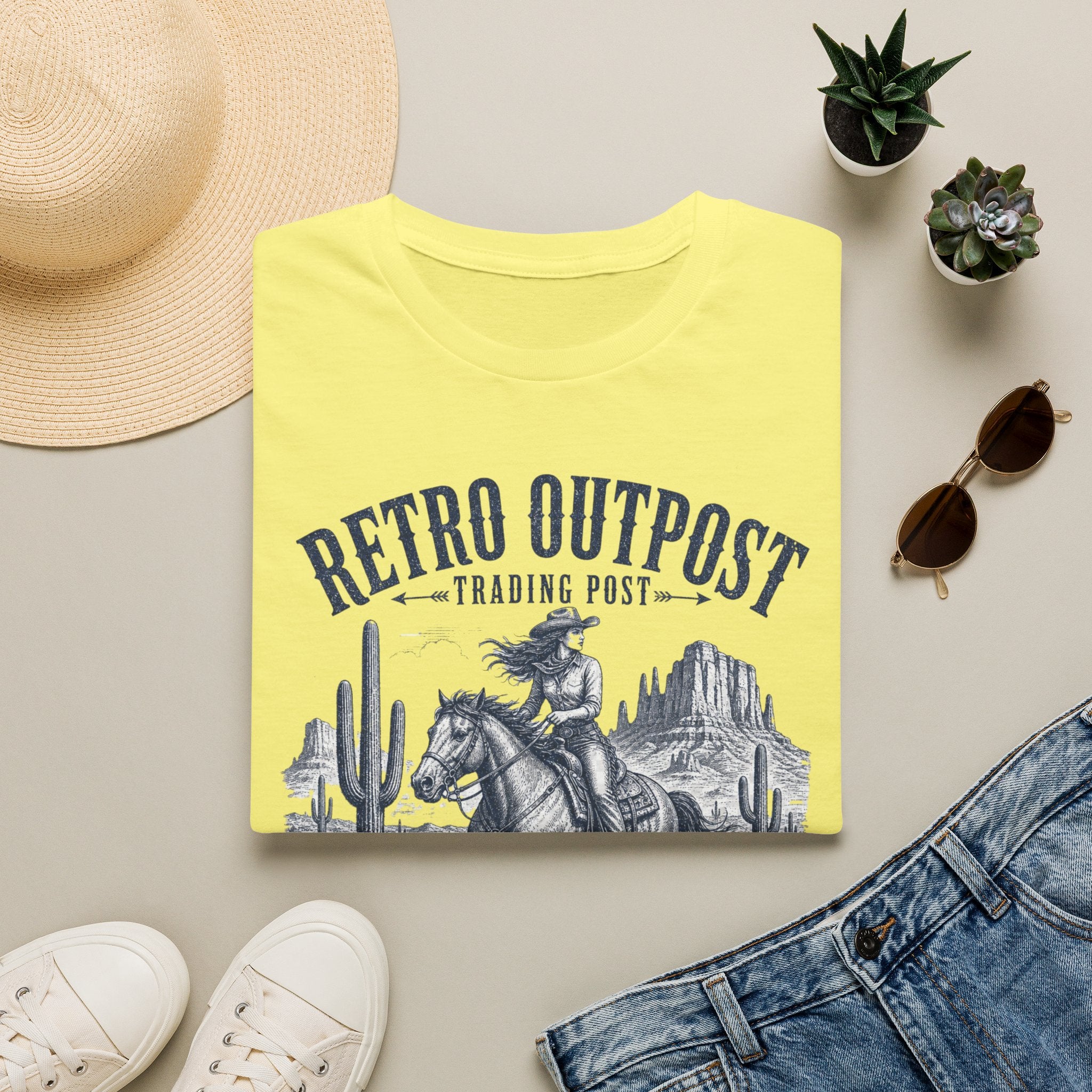 Retro Outpost Cowboy T-Shirt – Scottsdale Arizona Western Graphic Tee