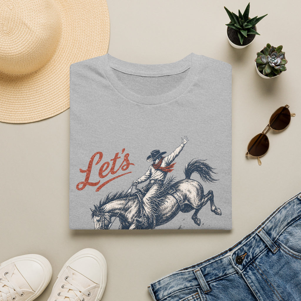 Let's Rodeo T‑Shirt — Vintage Bucking Bronco Western Graphic Tee