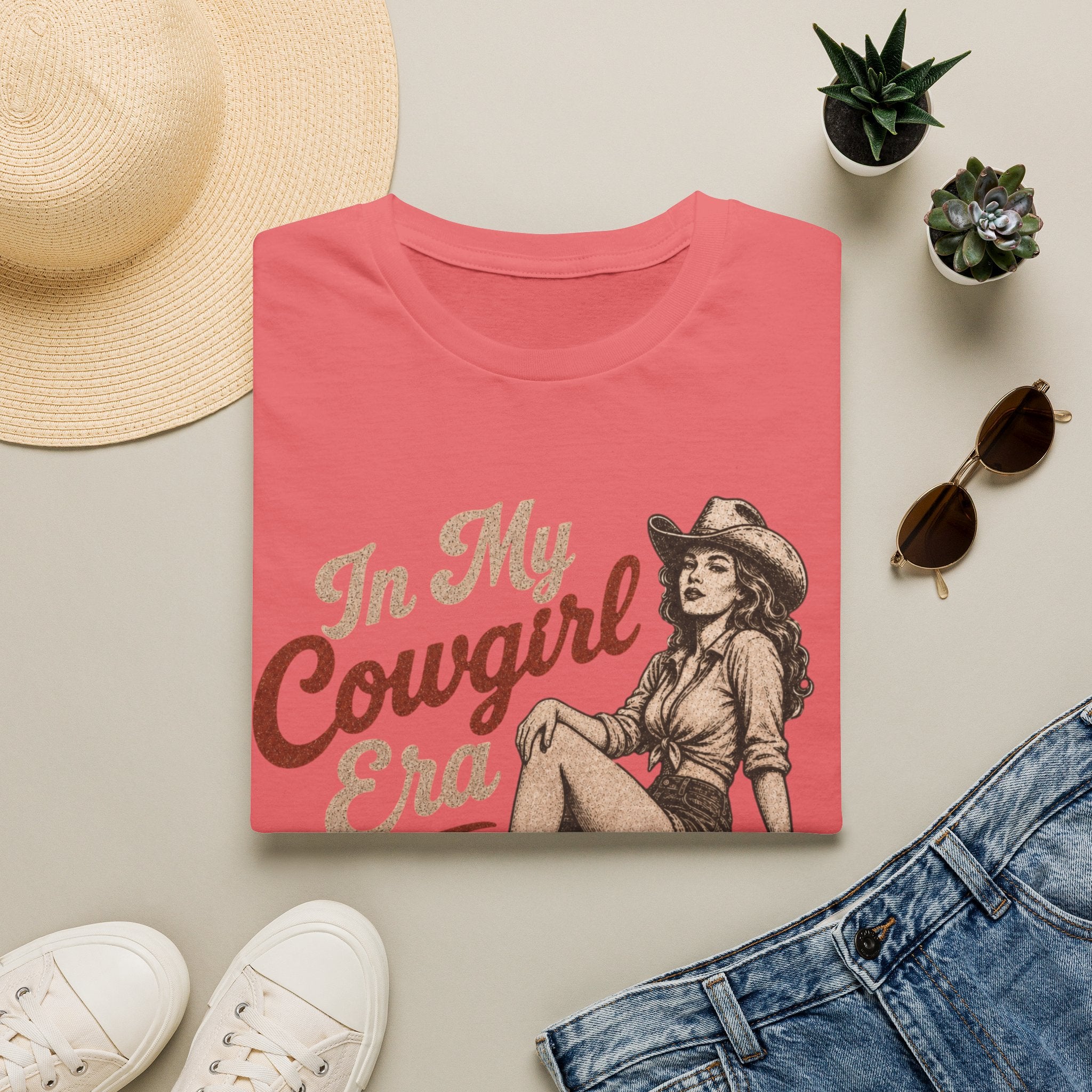 Cowgirl T-Shirt — "In My Cowgirl Era" Vintage Western Graphic Tee