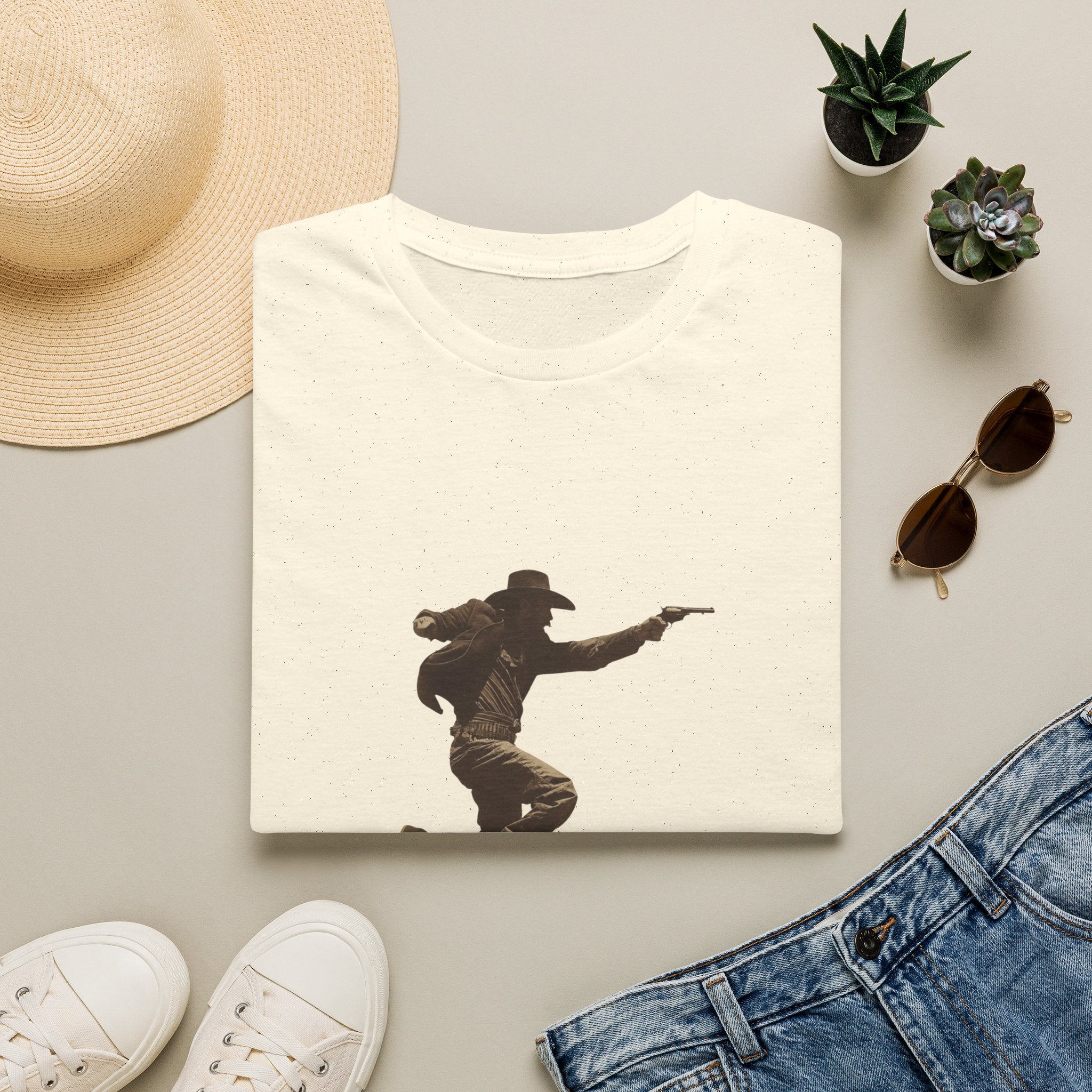 Cowboy Silhouette T-Shirt — Wild West Era Graphic Tee