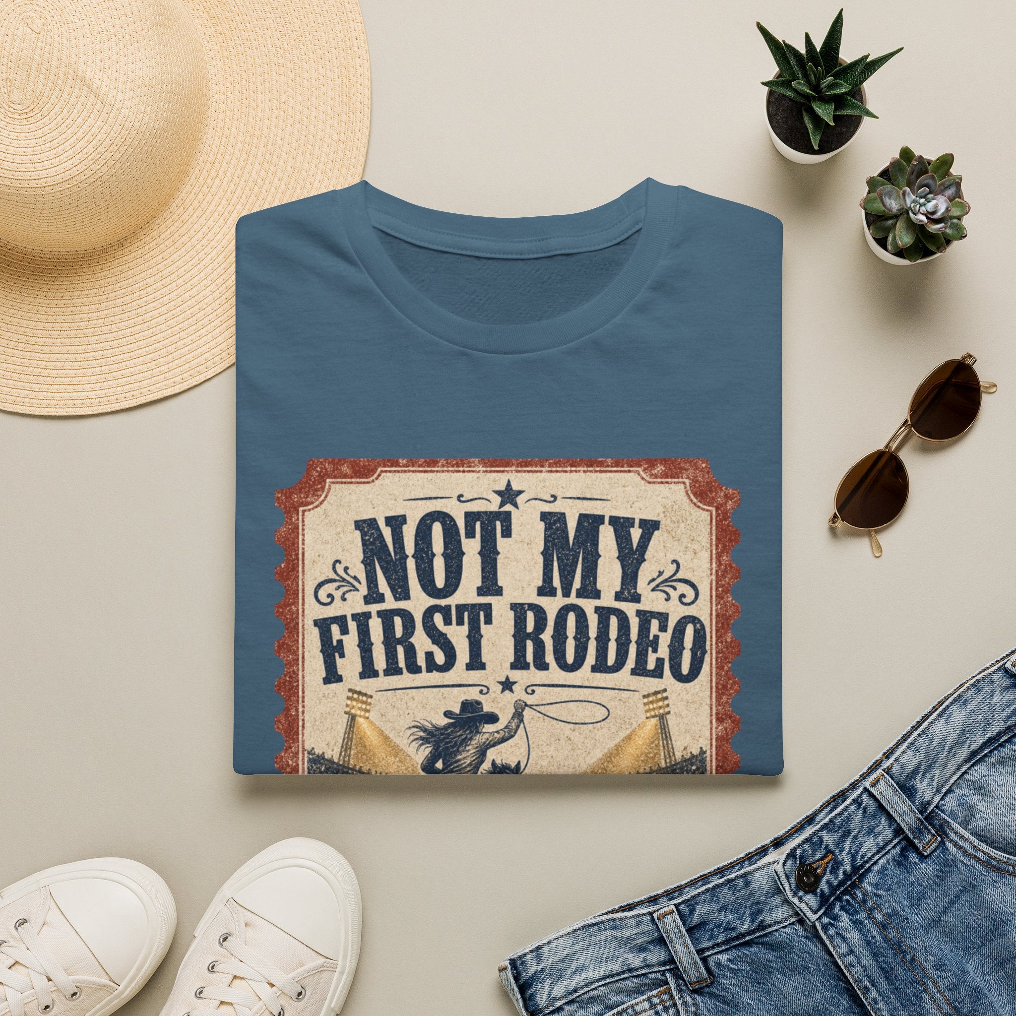 Not My First Rodeo T-Shirt — Vintage Western Rodeo Tee