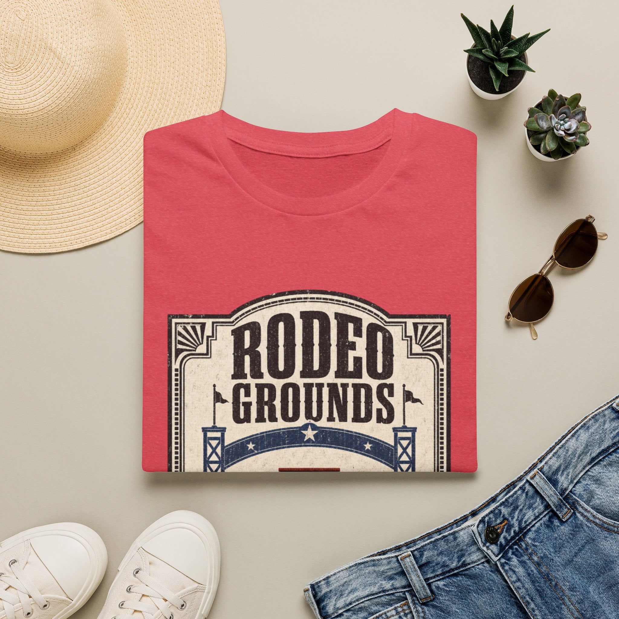 Rodeo Grounds T-Shirt — Vintage Western 'Gates Open at Sundown' Tee