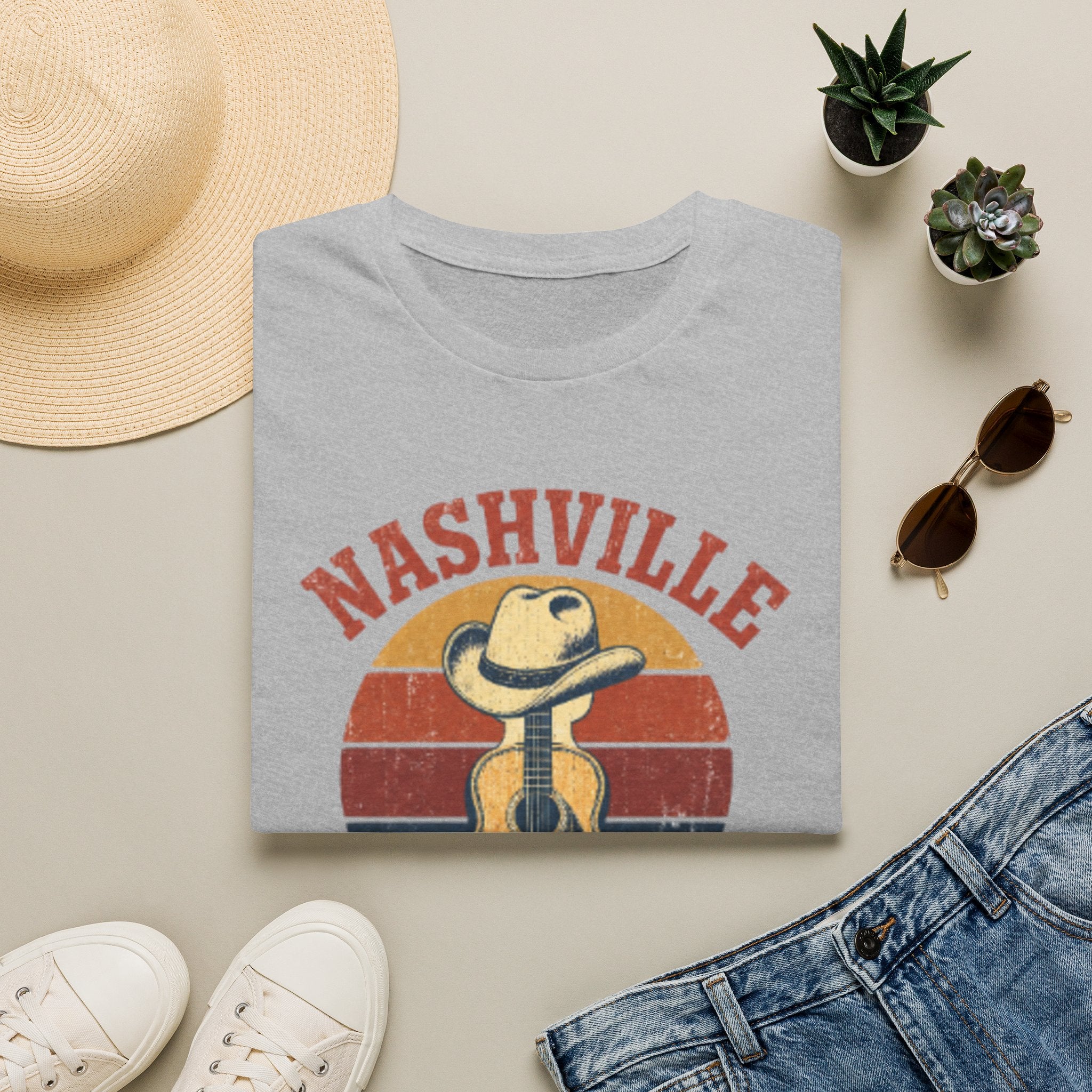 Nashville Music City Guitar Tee