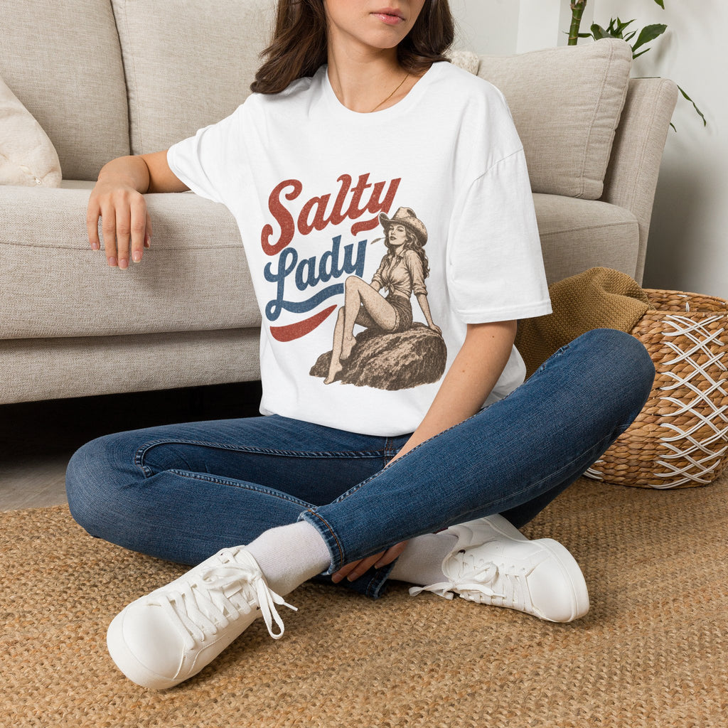 Salty Lady T-Shirt — Vintage Cowgirl Retro Graphic Tee