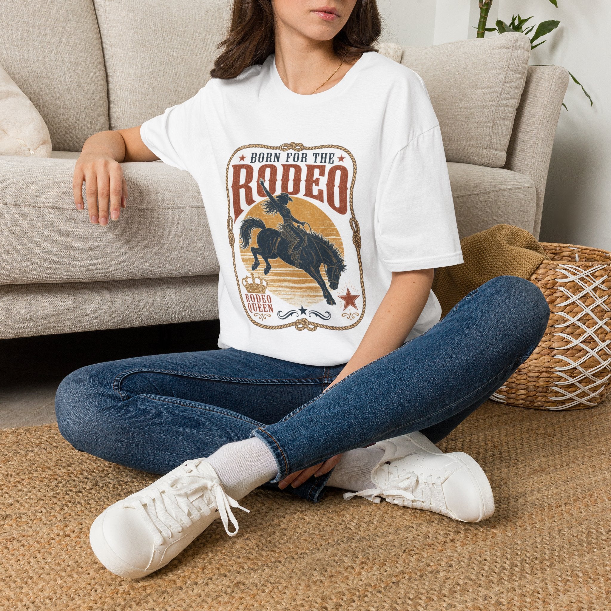 Born for the Rodeo T-Shirt — Western Bull Riding Graphic Tee