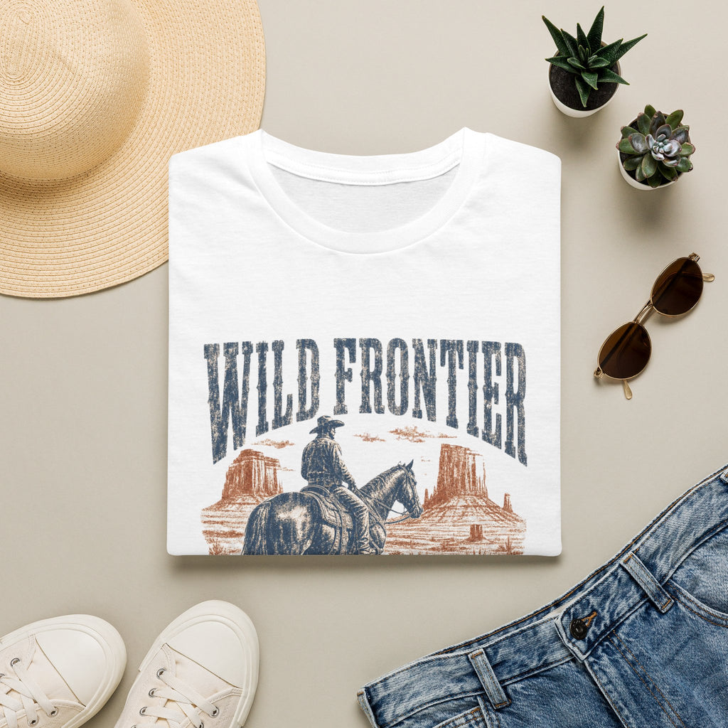 Wild Frontier Graphic T-Shirt — Cowboy Rodeo Vintage Western Tee