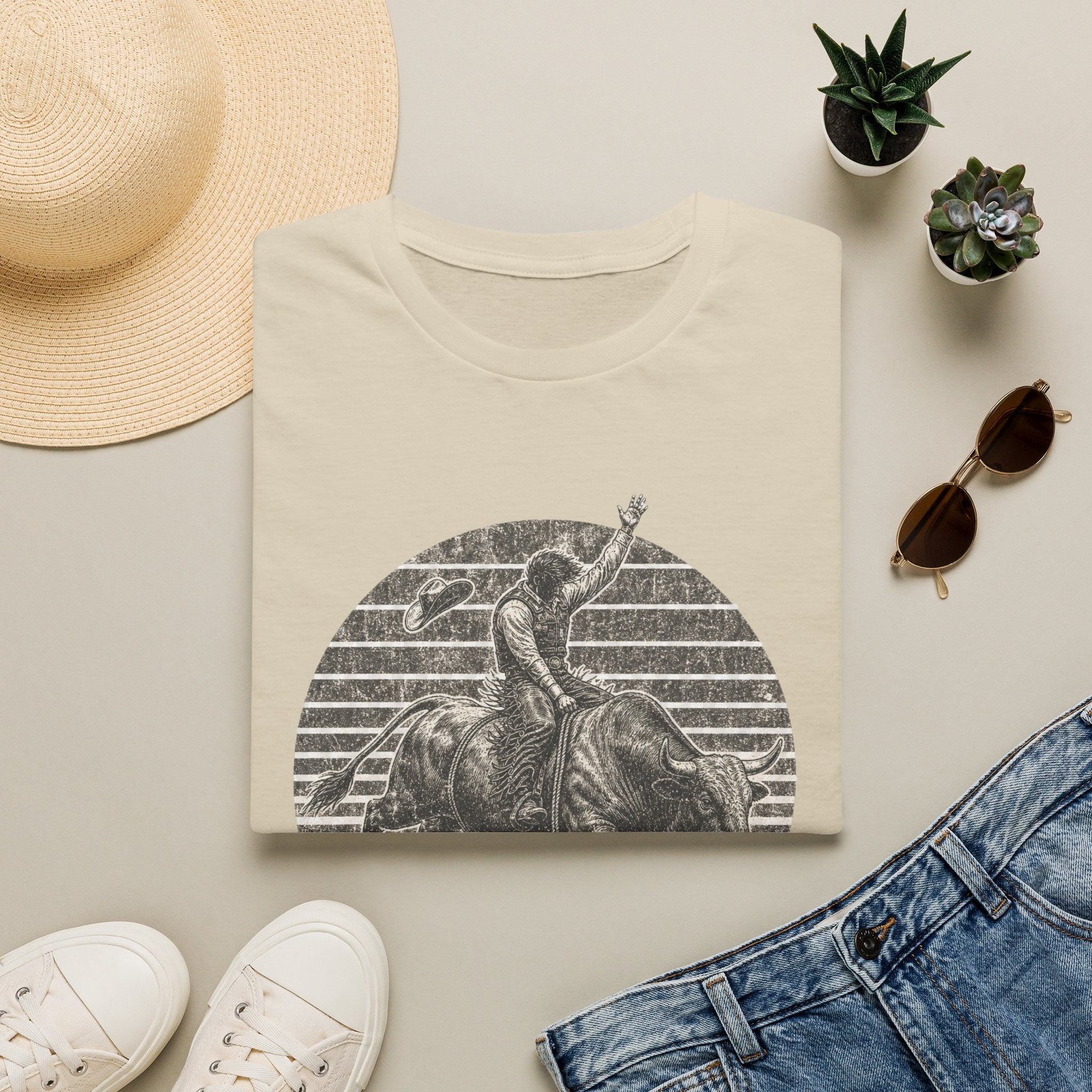 Bull Rider T-Shirt — Vintage Rodeo Western Graphic Tee