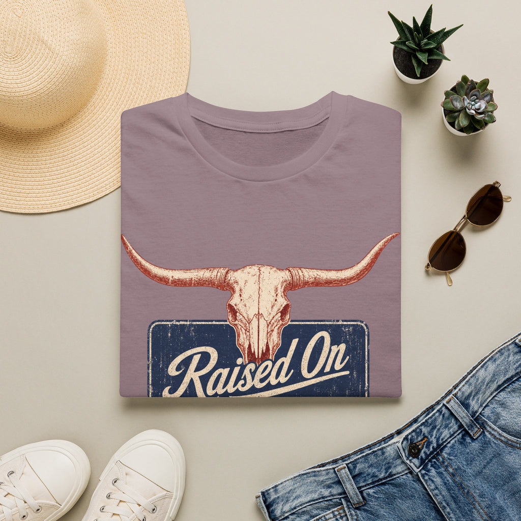 Raised On 80s Country T-Shirt — Vintage Longhorn Western Tee