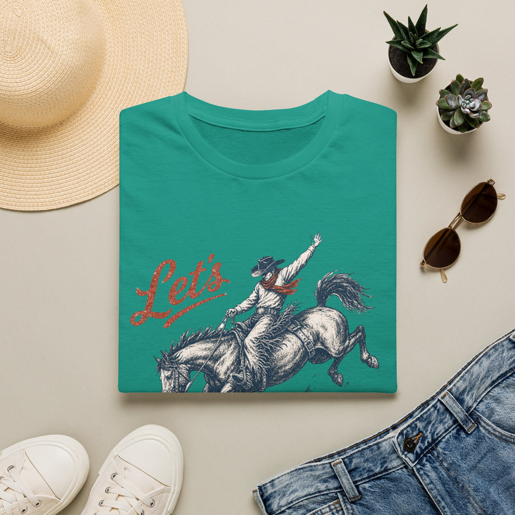 Let's Rodeo T‑Shirt — Vintage Bucking Bronco Western Graphic Tee