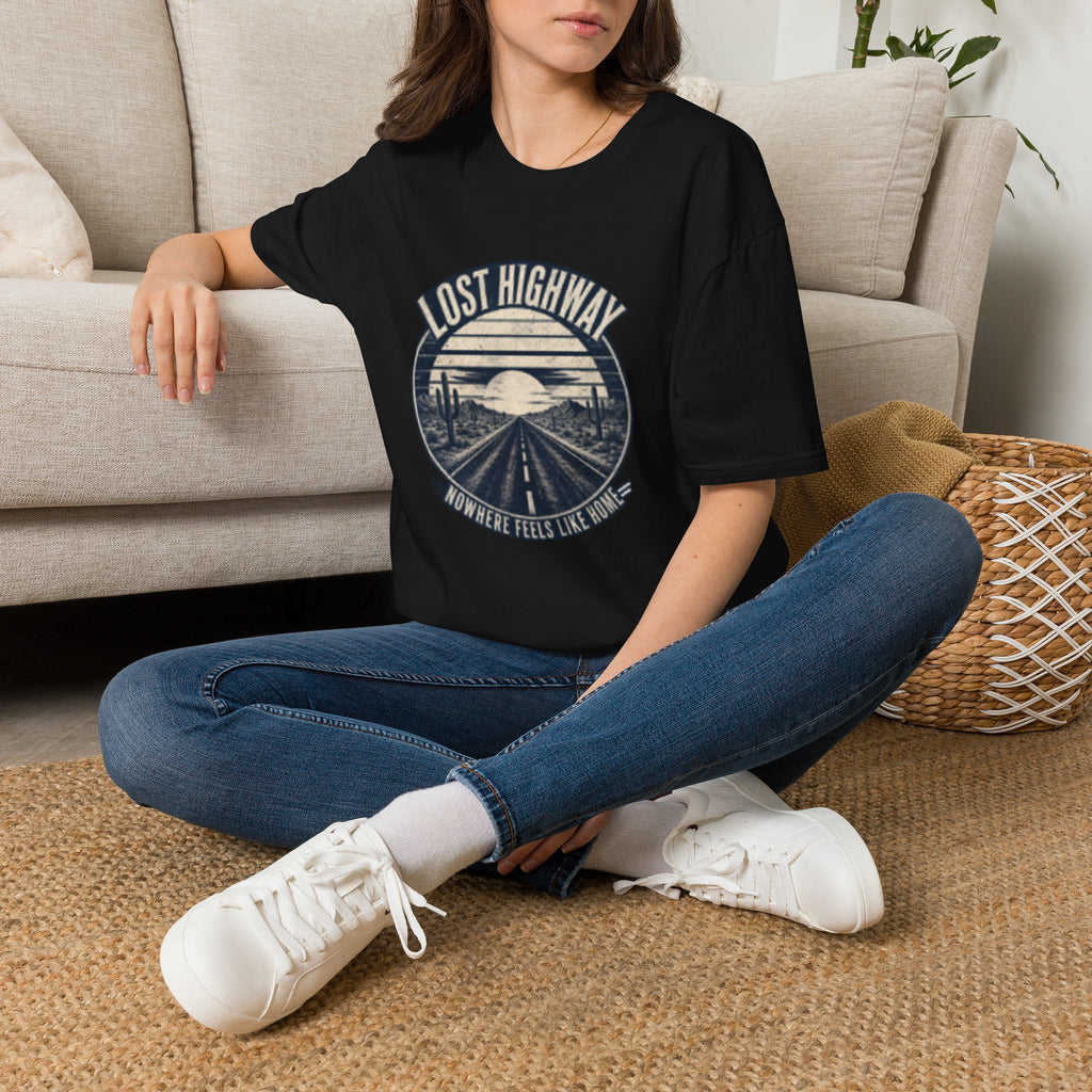 Lost Highway T-Shirt — Vintage Road Trip Sunset Graphic Tee