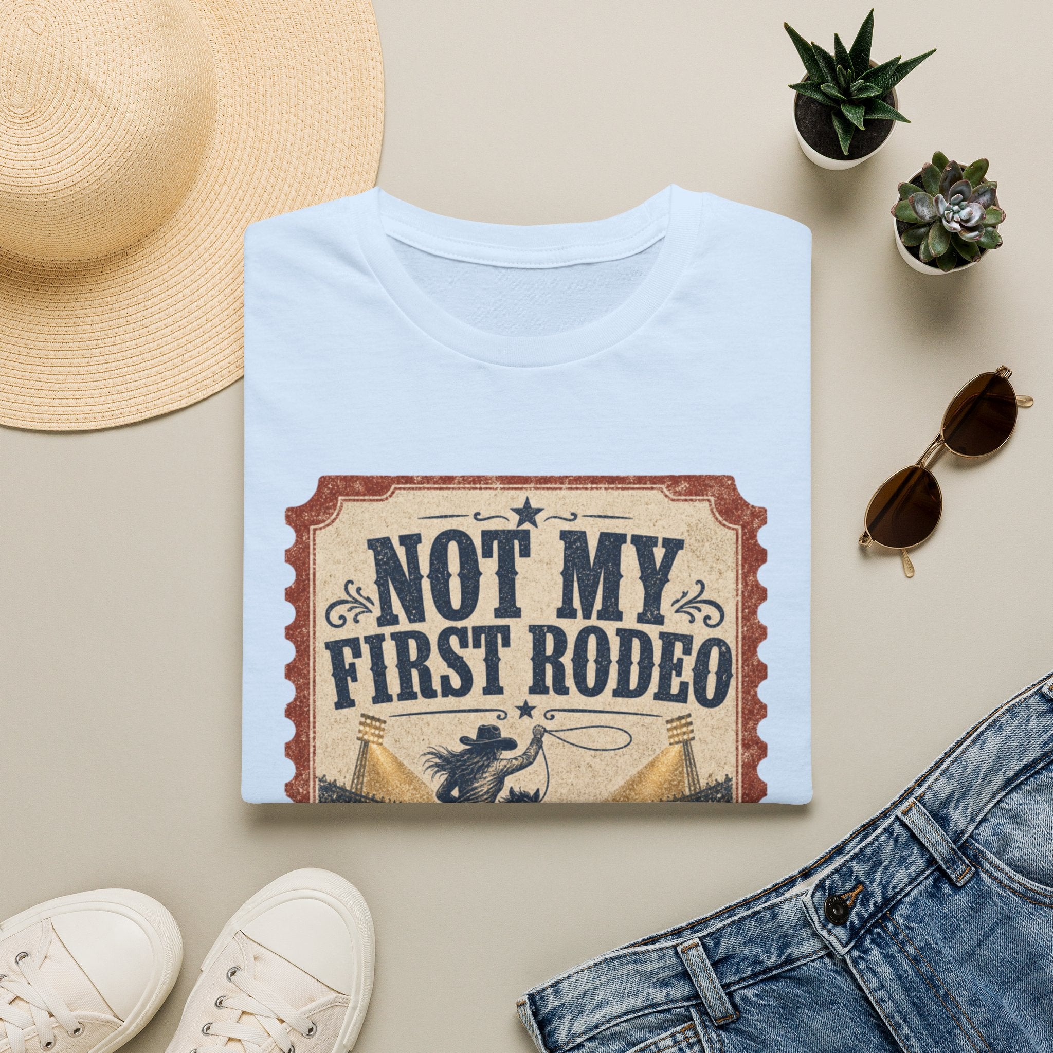 Not My First Rodeo T-Shirt — Vintage Western Rodeo Tee