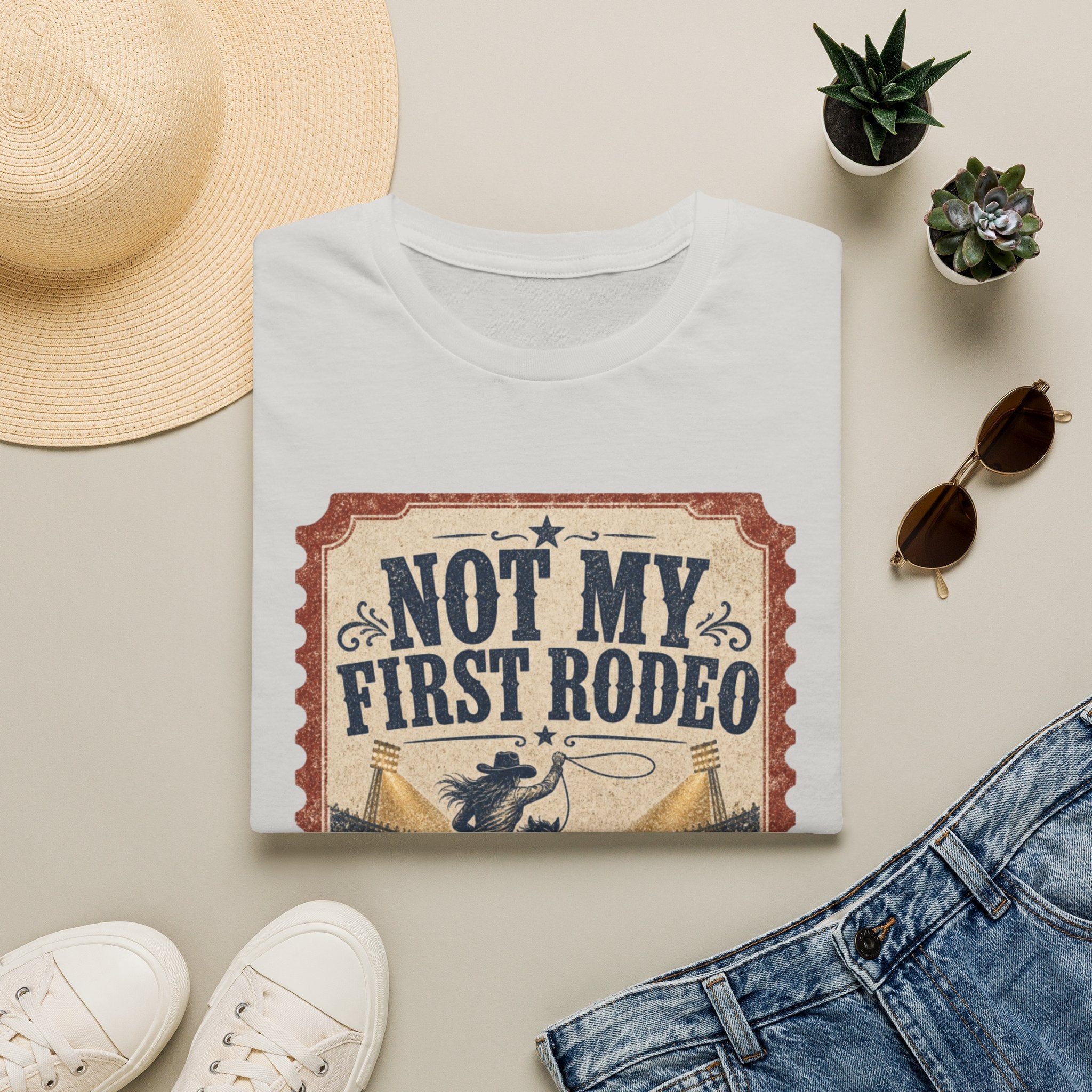 Not My First Rodeo T-Shirt — Vintage Western Rodeo Tee