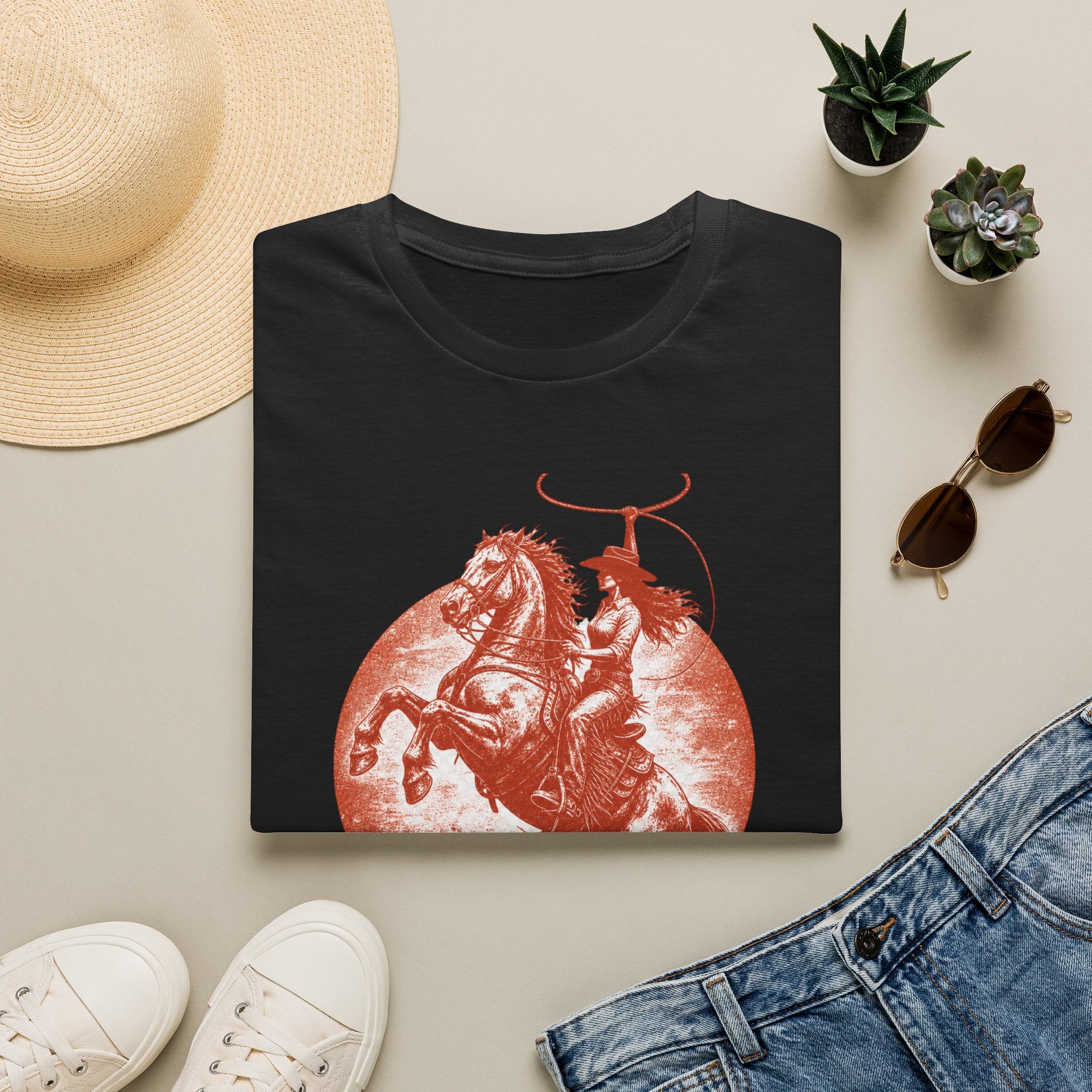 Cowboy Rodeo T-Shirt — Vintage Bronc Rider Graphic