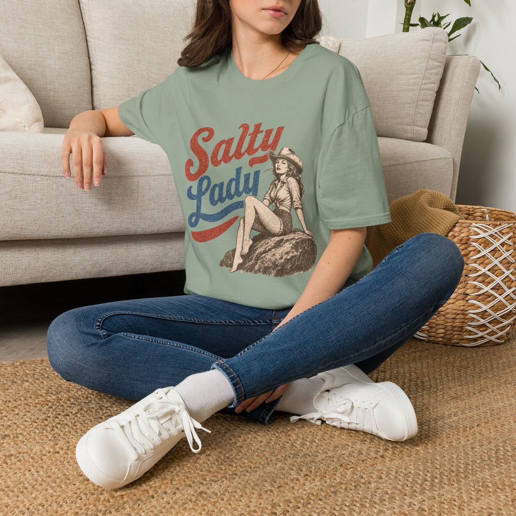 Salty Lady T-Shirt — Vintage Cowgirl Retro Graphic Tee